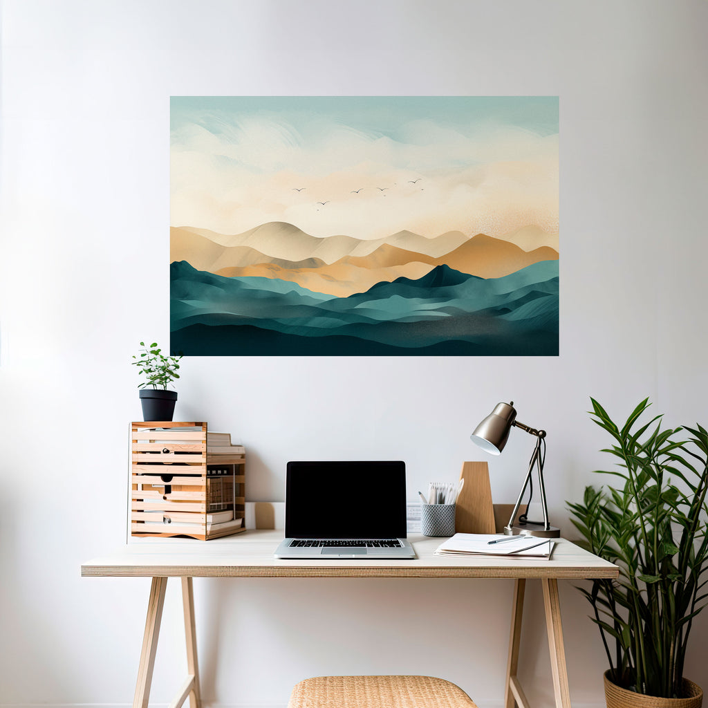 Póster horizontal autoadhesivo MOUNTAIN MELODY