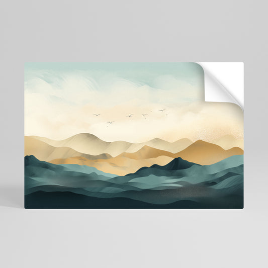 MOUNTAIN MELODY Póster adhesivo horizontal