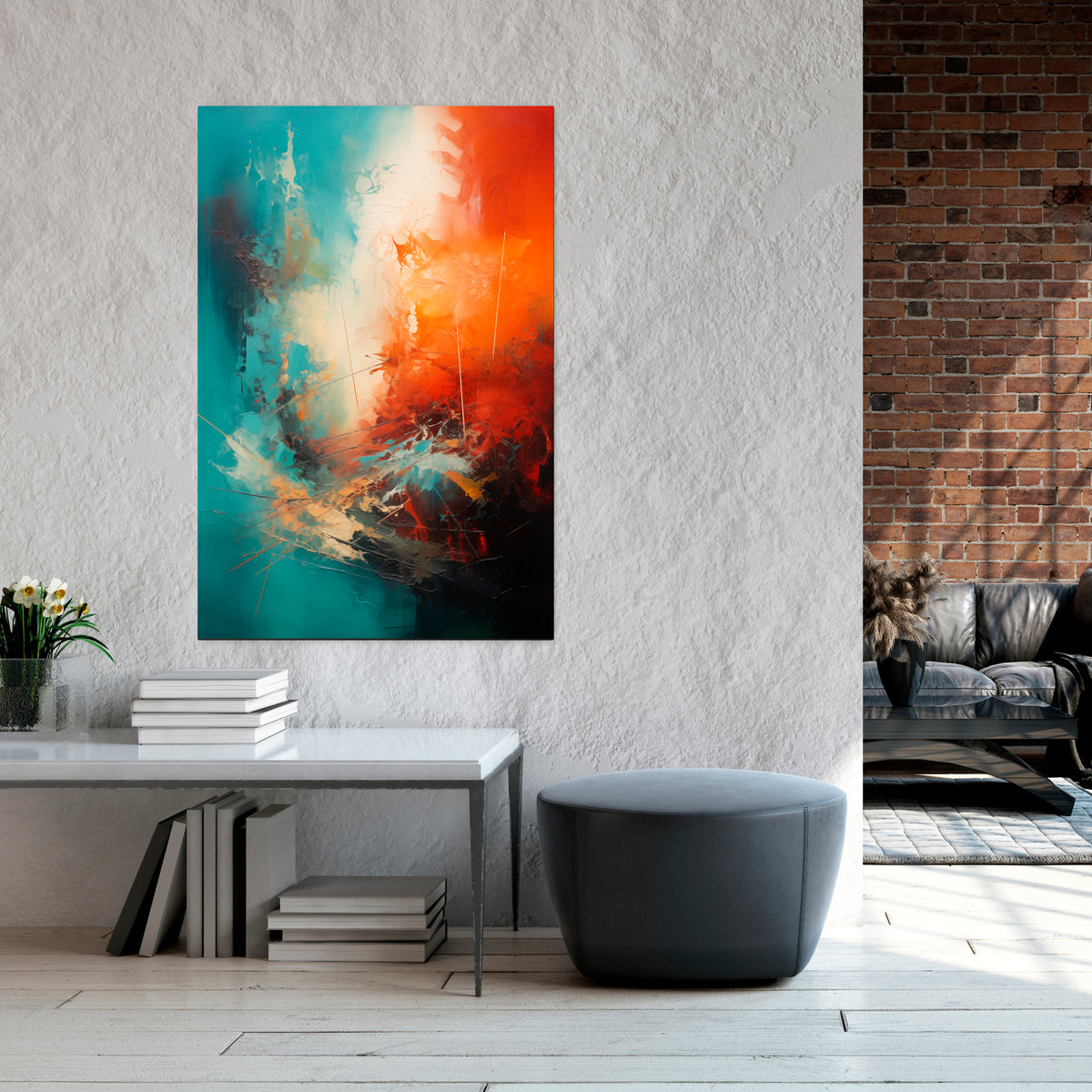 FIERY FUSION Vertical Canvas Print