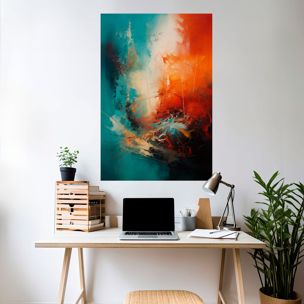 FIERY FUSION Peel and Stick Vertical Poster