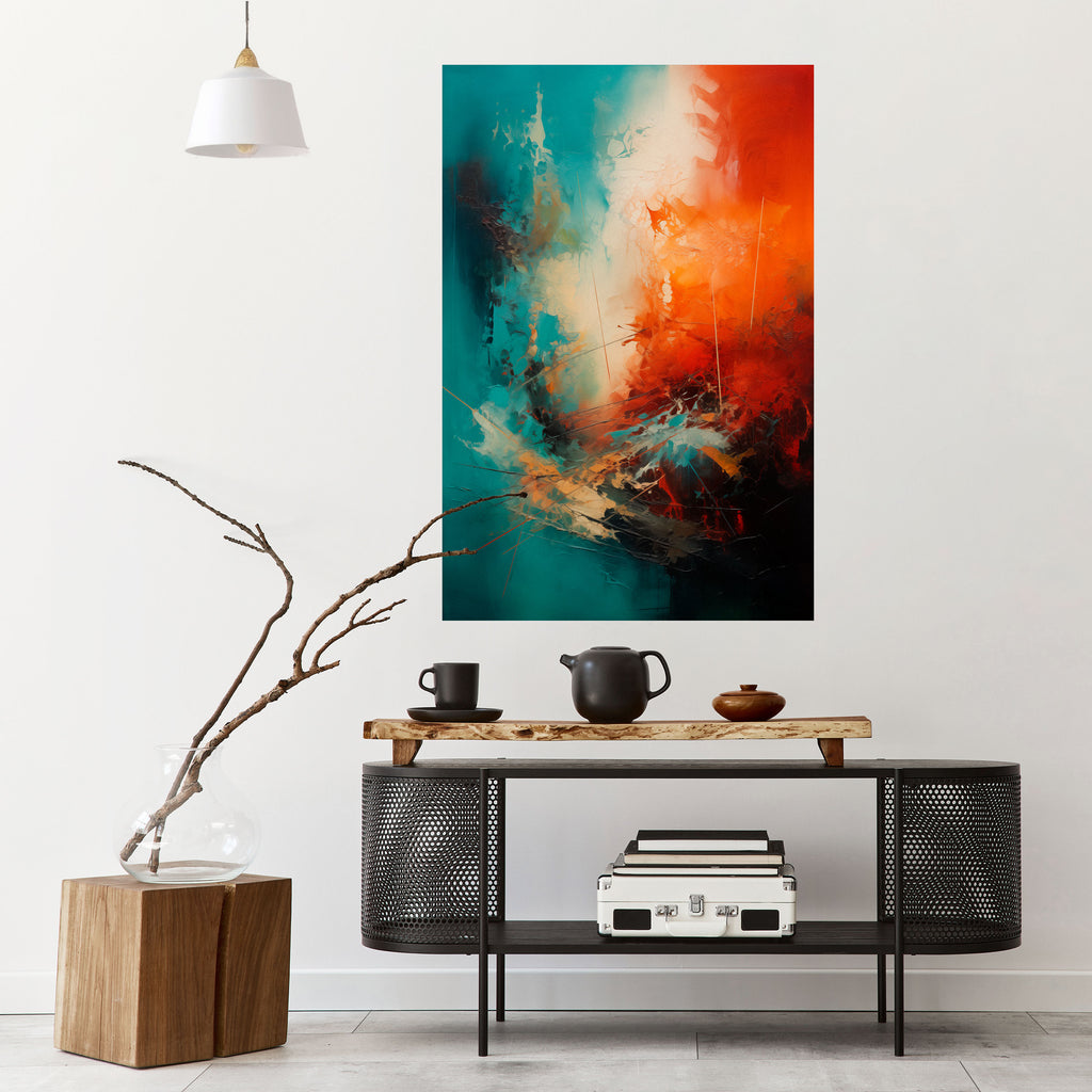 FIERY FUSION Peel and Stick Vertical Poster