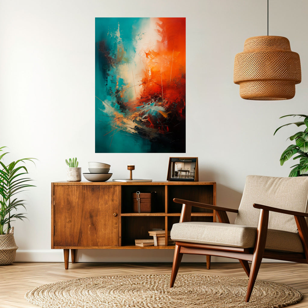 FIERY FUSION Peel and Stick Vertical Poster