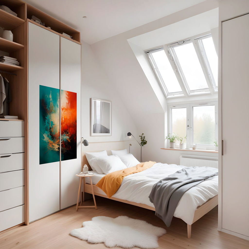 FIERY FUSION Peel and Stick Vertical Poster