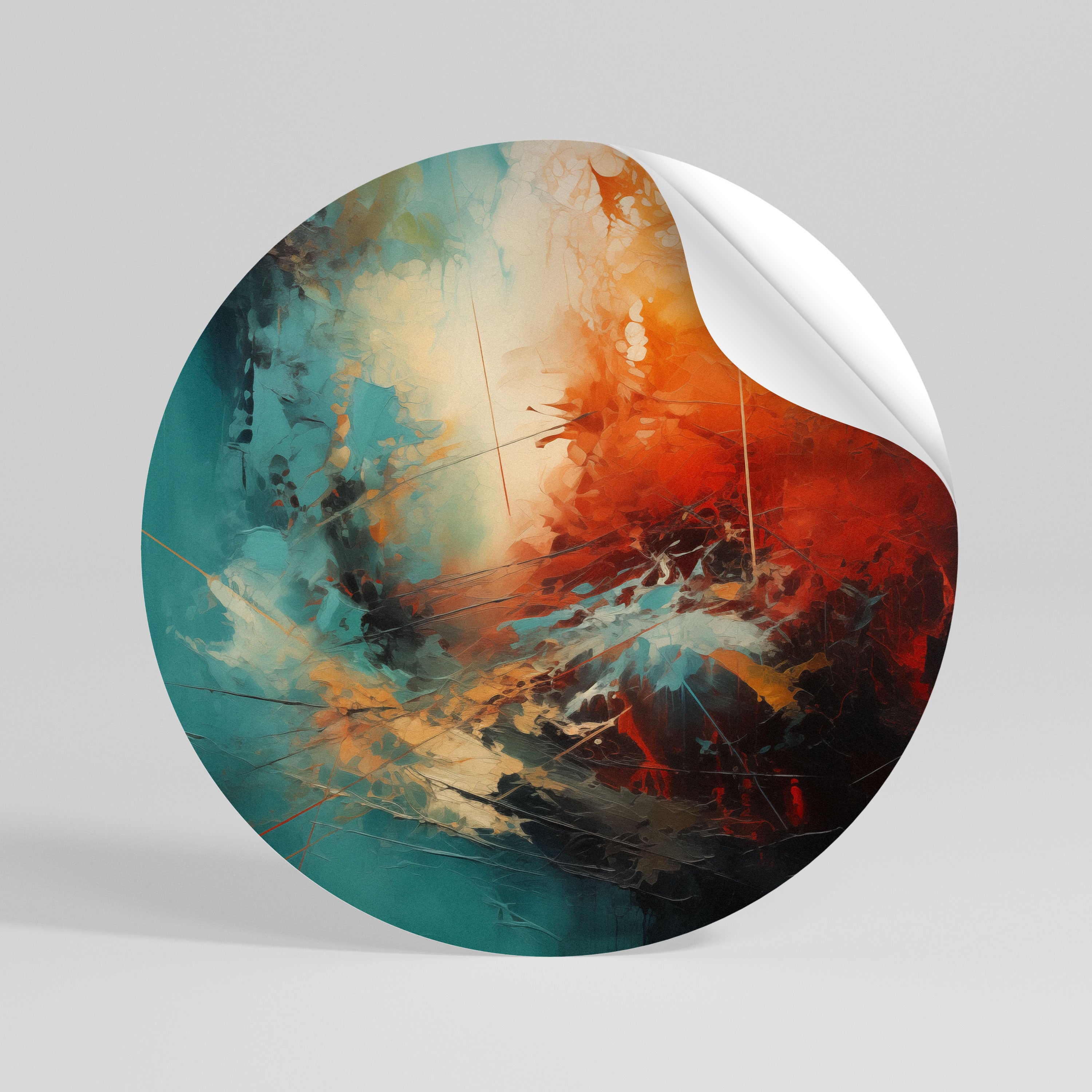 FIERY FUSION Vinilo adhesivo redondo