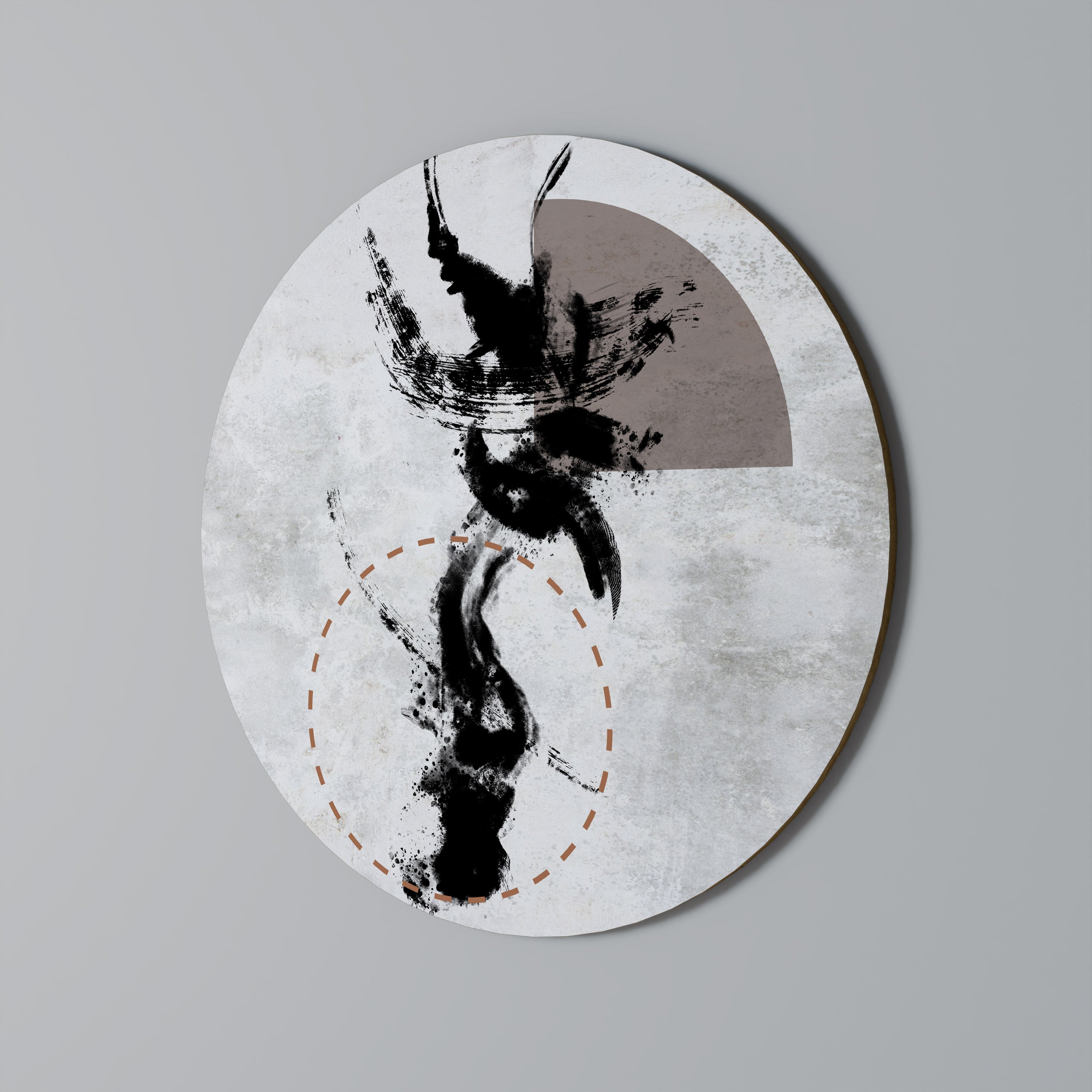 STAINS OF INTROSPECTION Round Wall Art