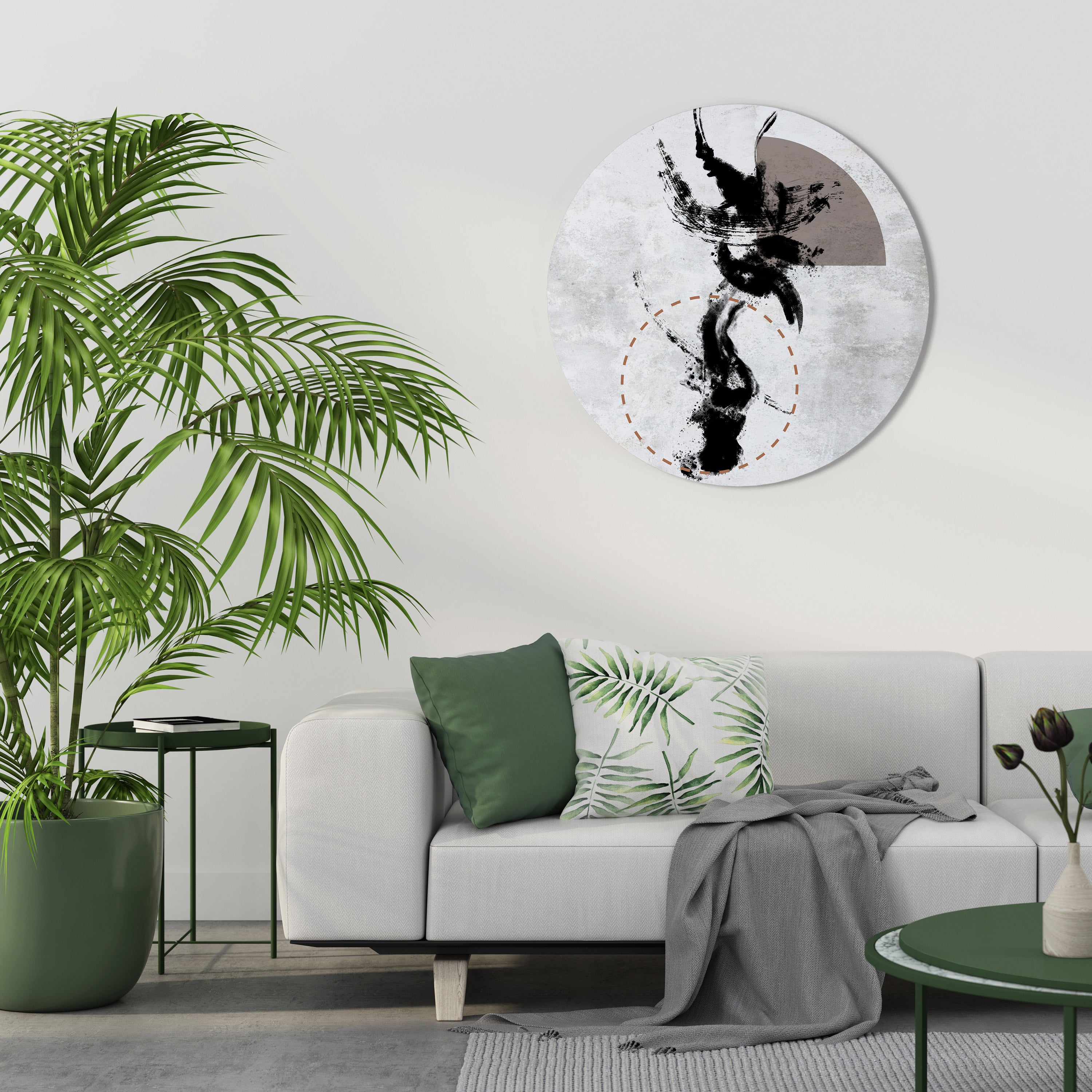 STAINS OF INTROSPECTION Round Wall Art