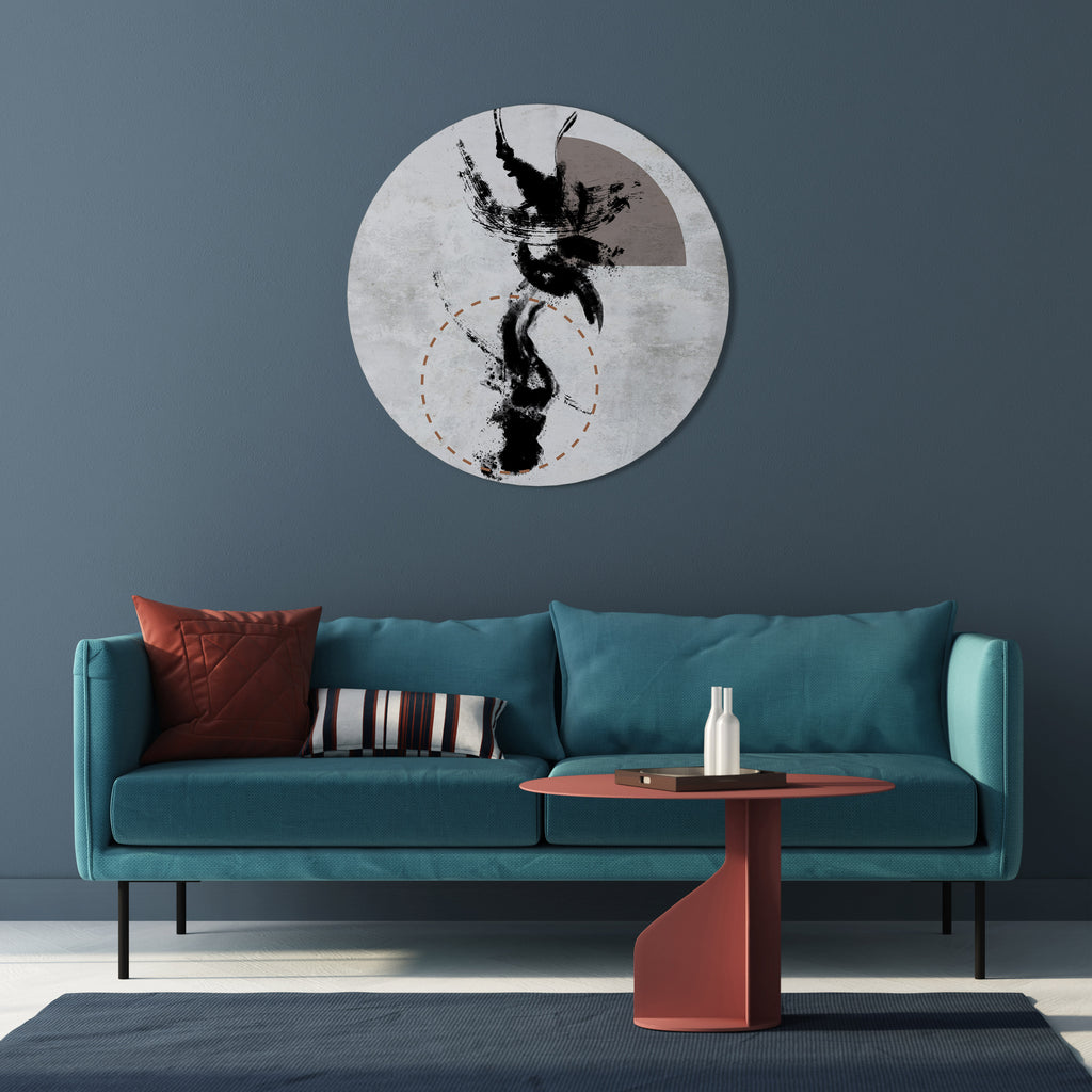 STAINS OF INTROSPECTION Round Wall Art