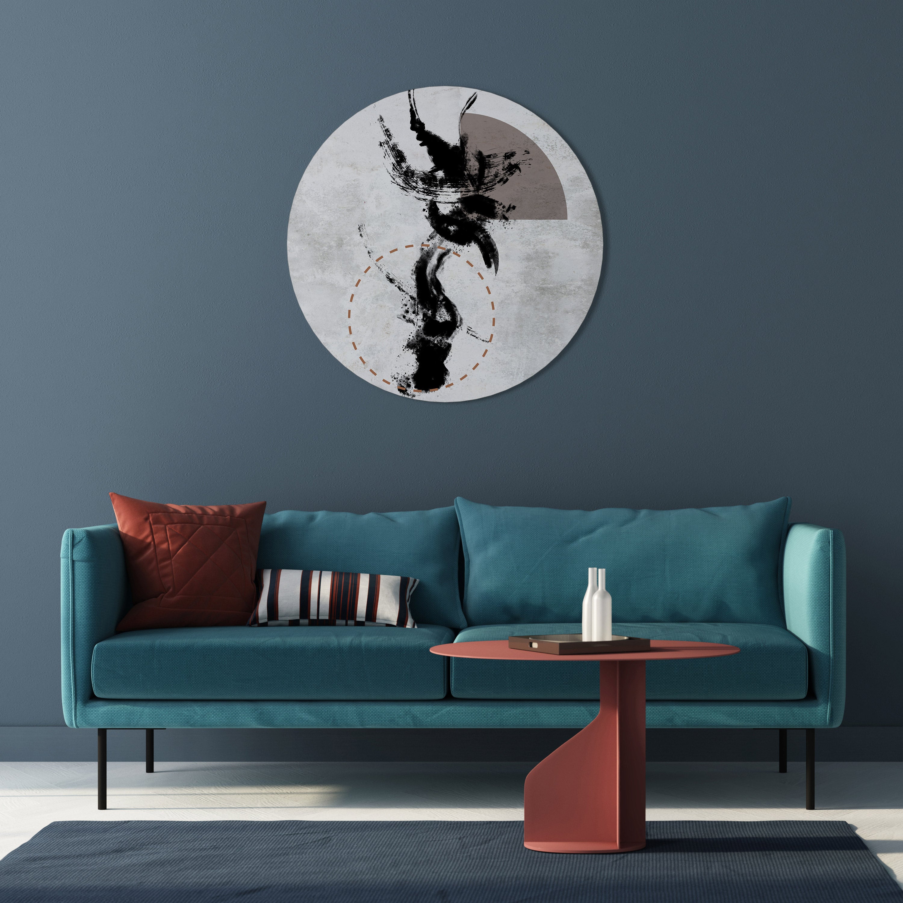 STAINS OF INTROSPECTION Round Wall Art