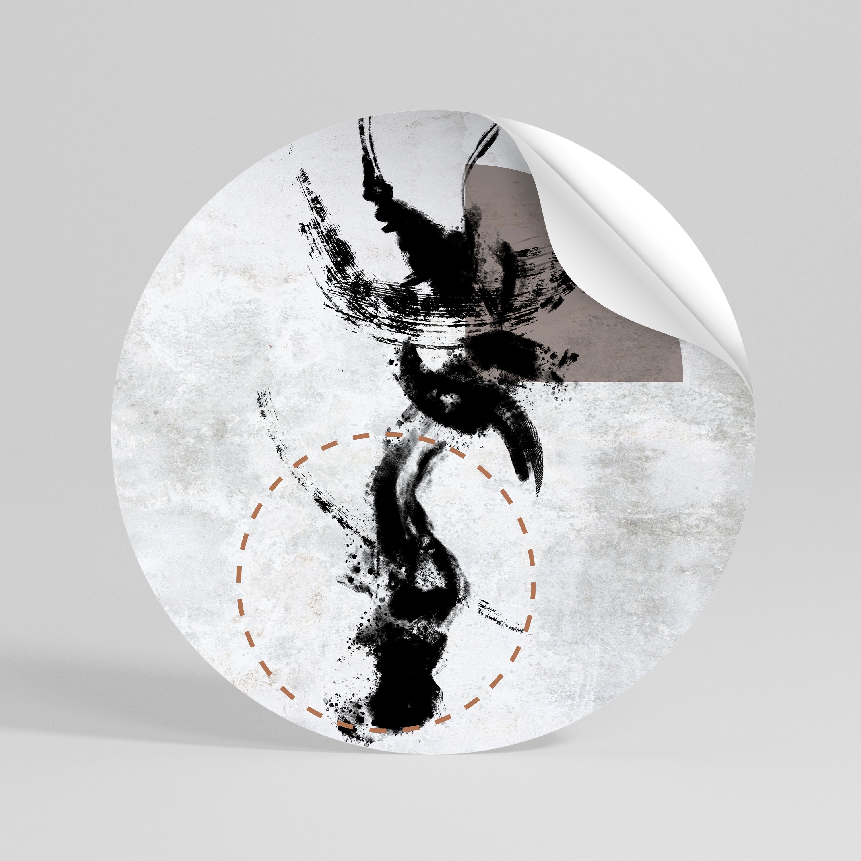 STAINS OF INTROSPECTION Vinilo adhesivo redondo