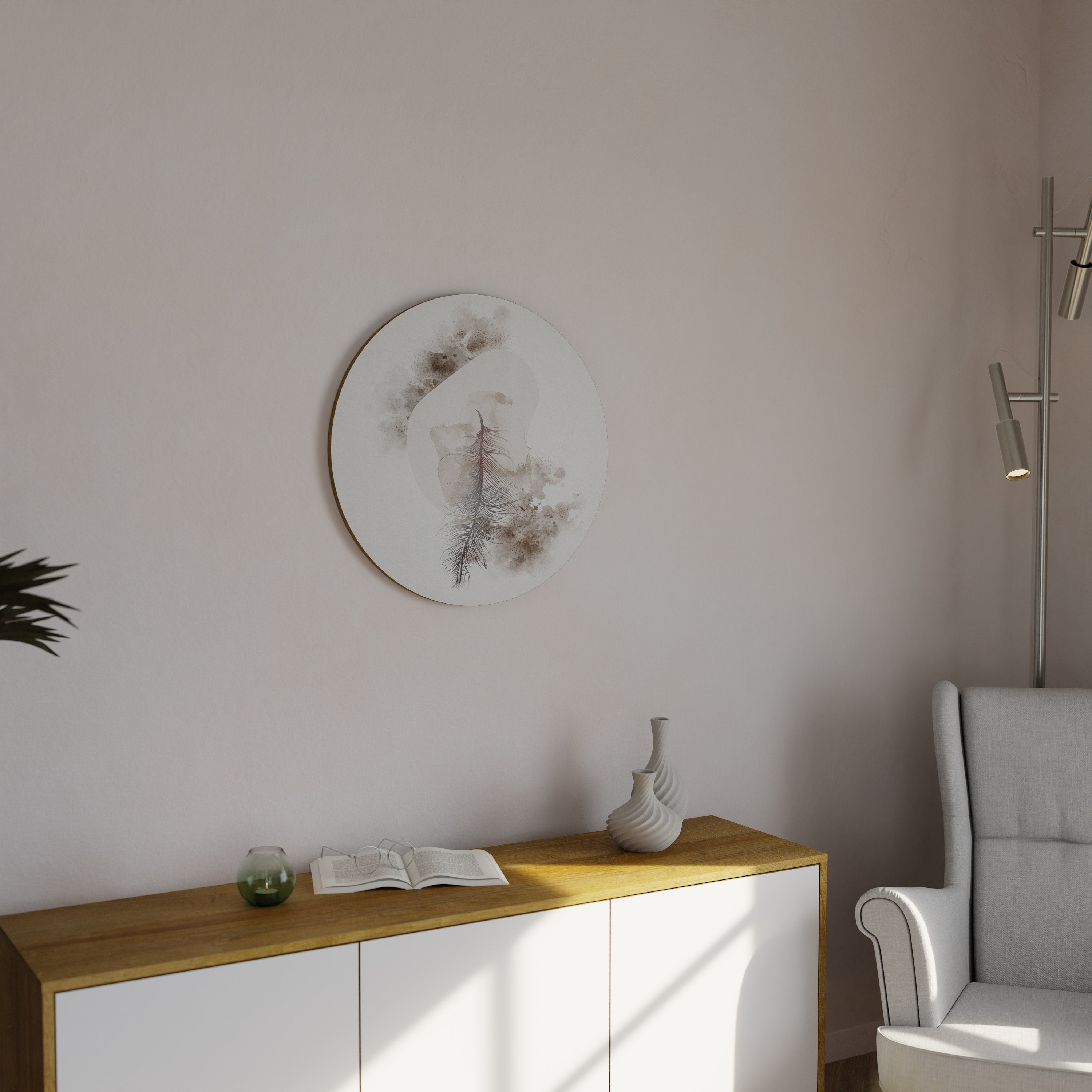 CHARMING DELICACY Round Wall Art