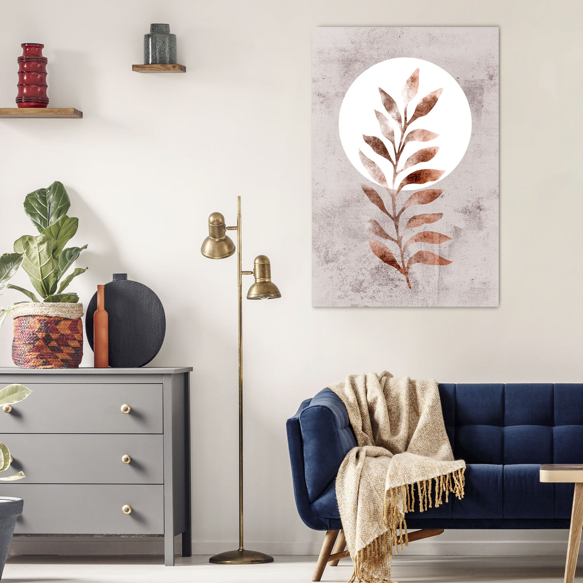 LEAF RADIANCE Cuadro en lienzo vertical