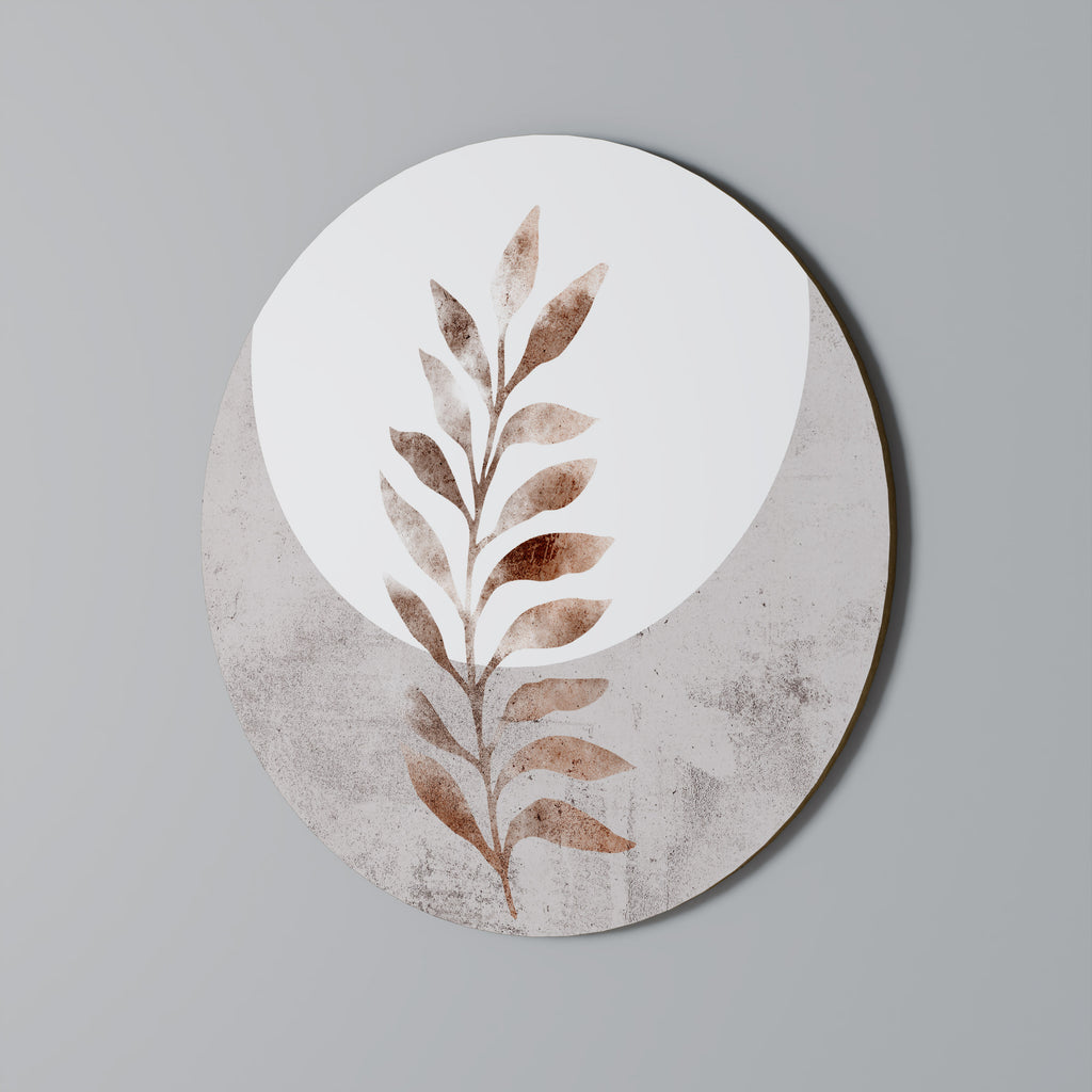 LEAF RADIANCE Round Wall Art