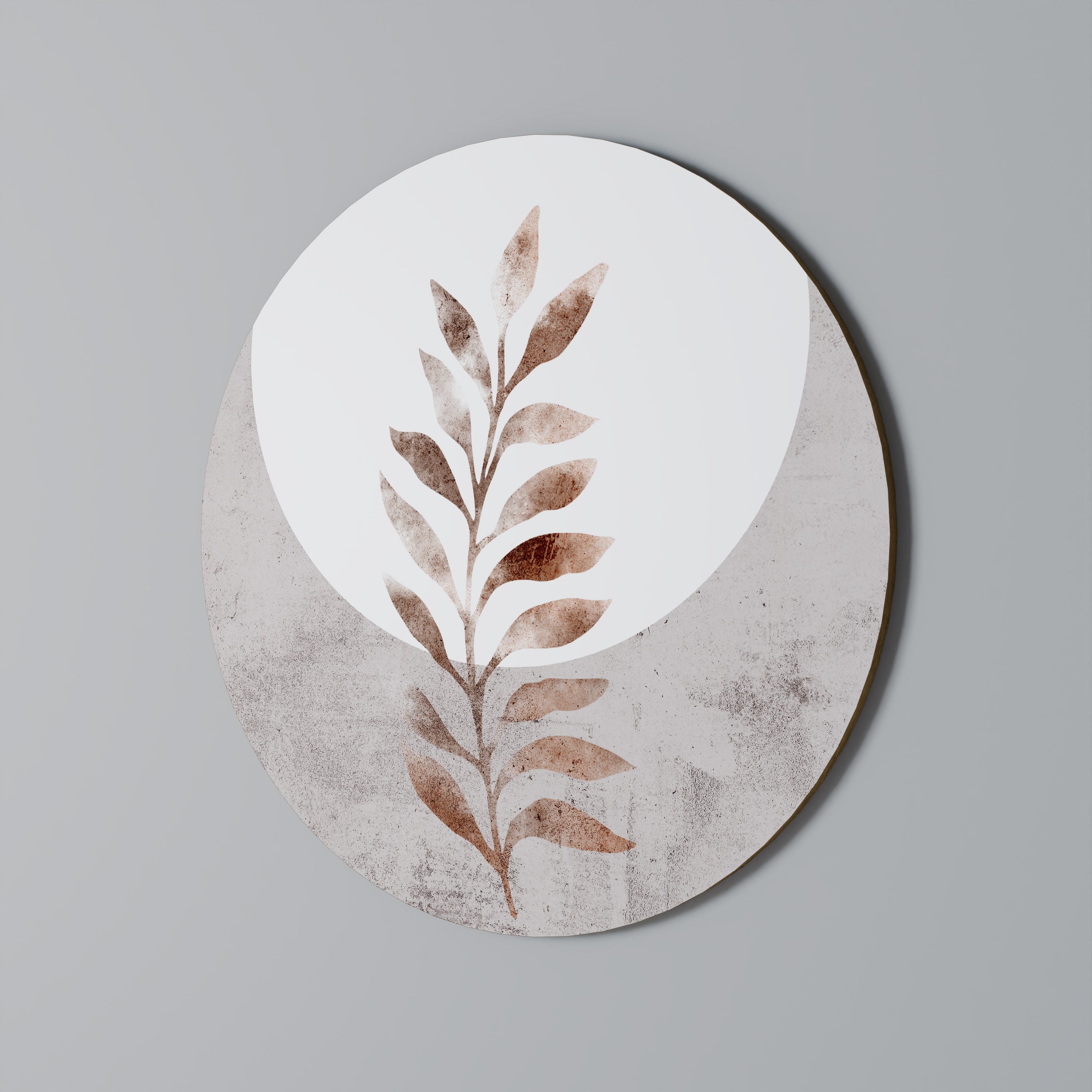 LEAF RADIANCE Round Wall Art