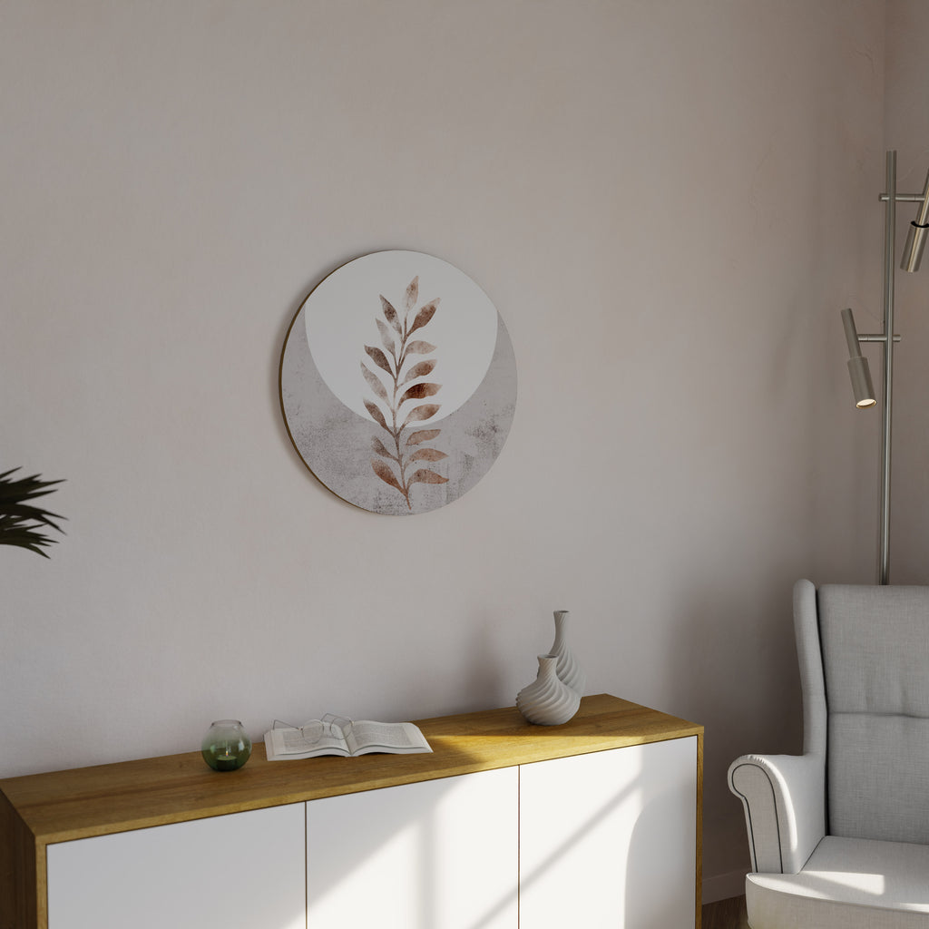 LEAF RADIANCE Round Wall Art