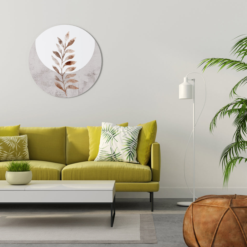 LEAF RADIANCE Round Wall Art