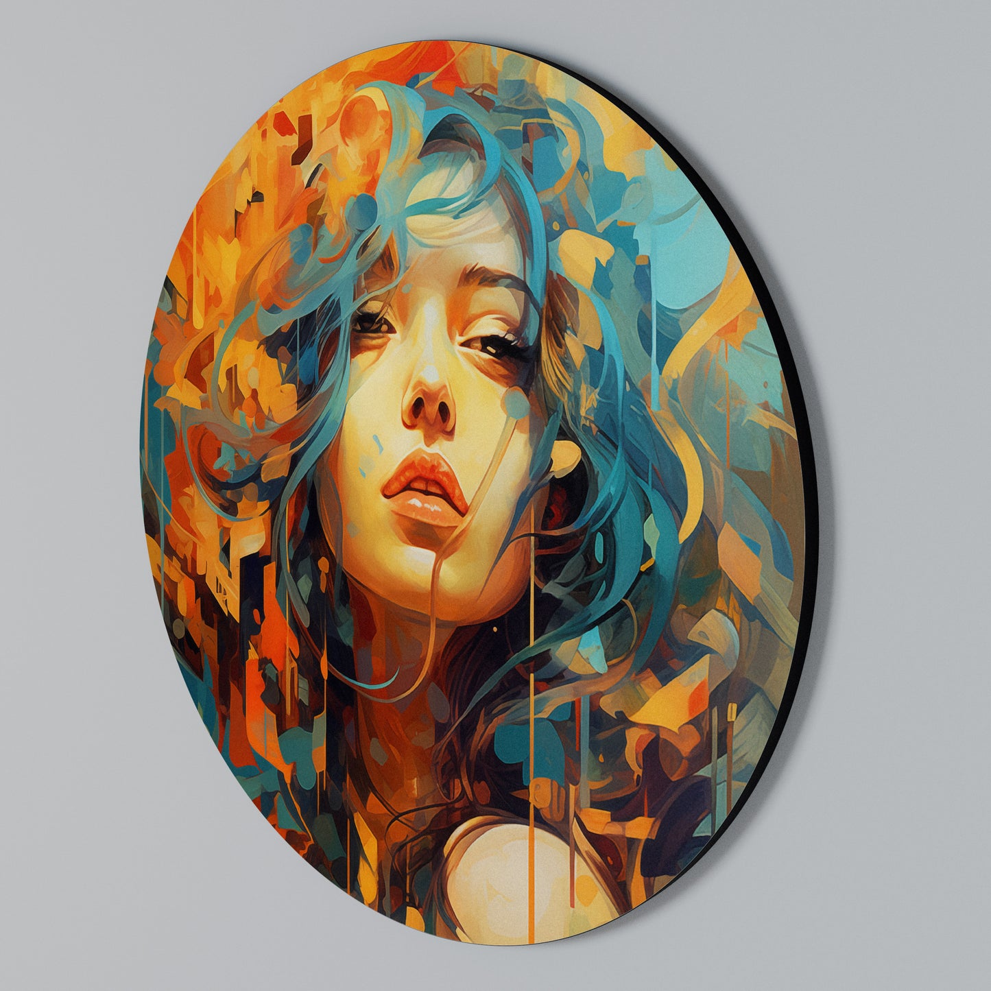 RAINBOW MUSE Arte de pared redondo