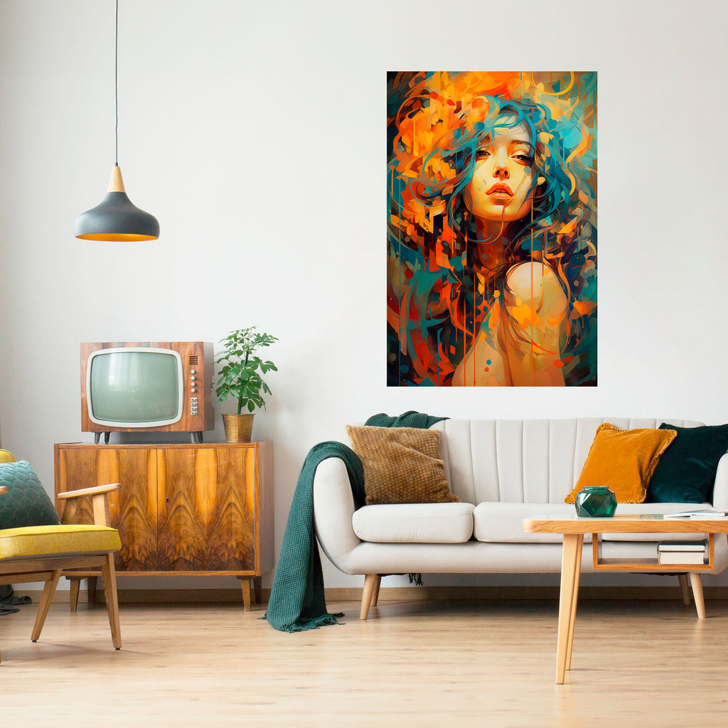 Póster vertical autoadhesivo RAINBOW MUSE