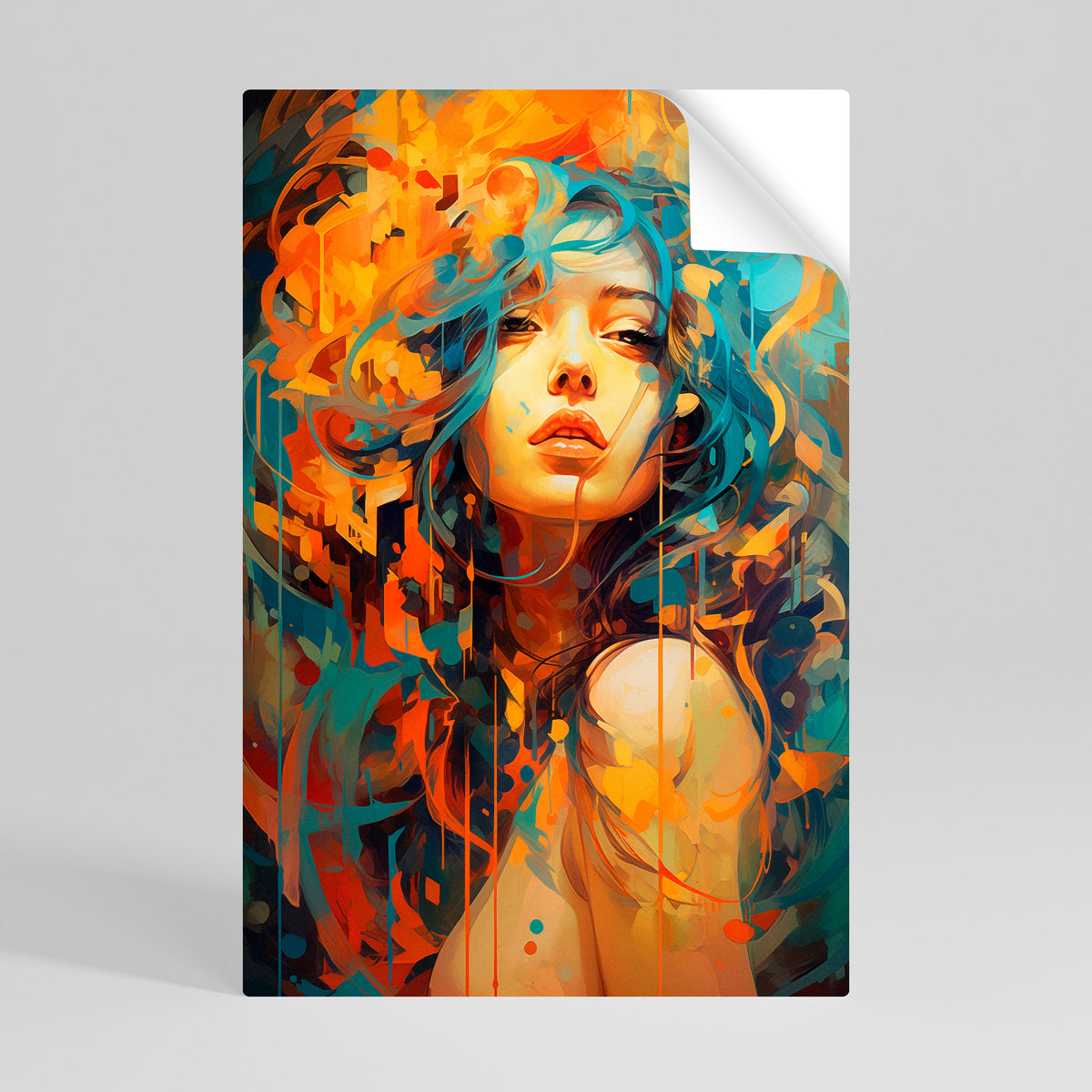 RAINBOW MUSE Póster adhesivo vertical