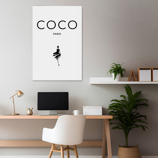 COCO CHANEL - TIMELESS ELEGANCE Cuadro en lienzo vertical