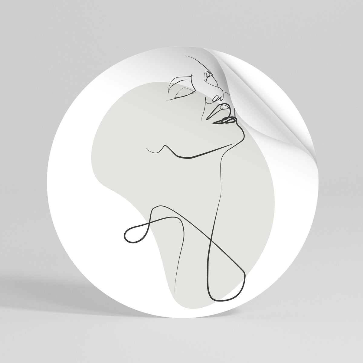 SUBTLE SIMPLICITY Peel and Stick Round Sticker