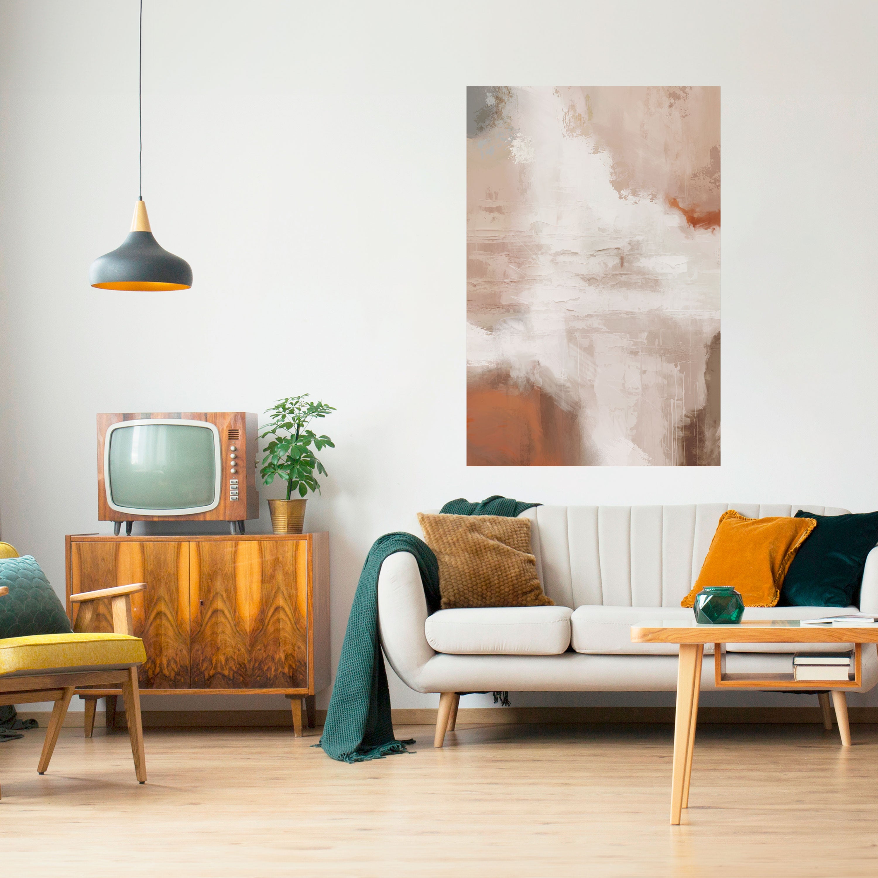 BLUSH SERENITY Peel and Stick Vertical Poster