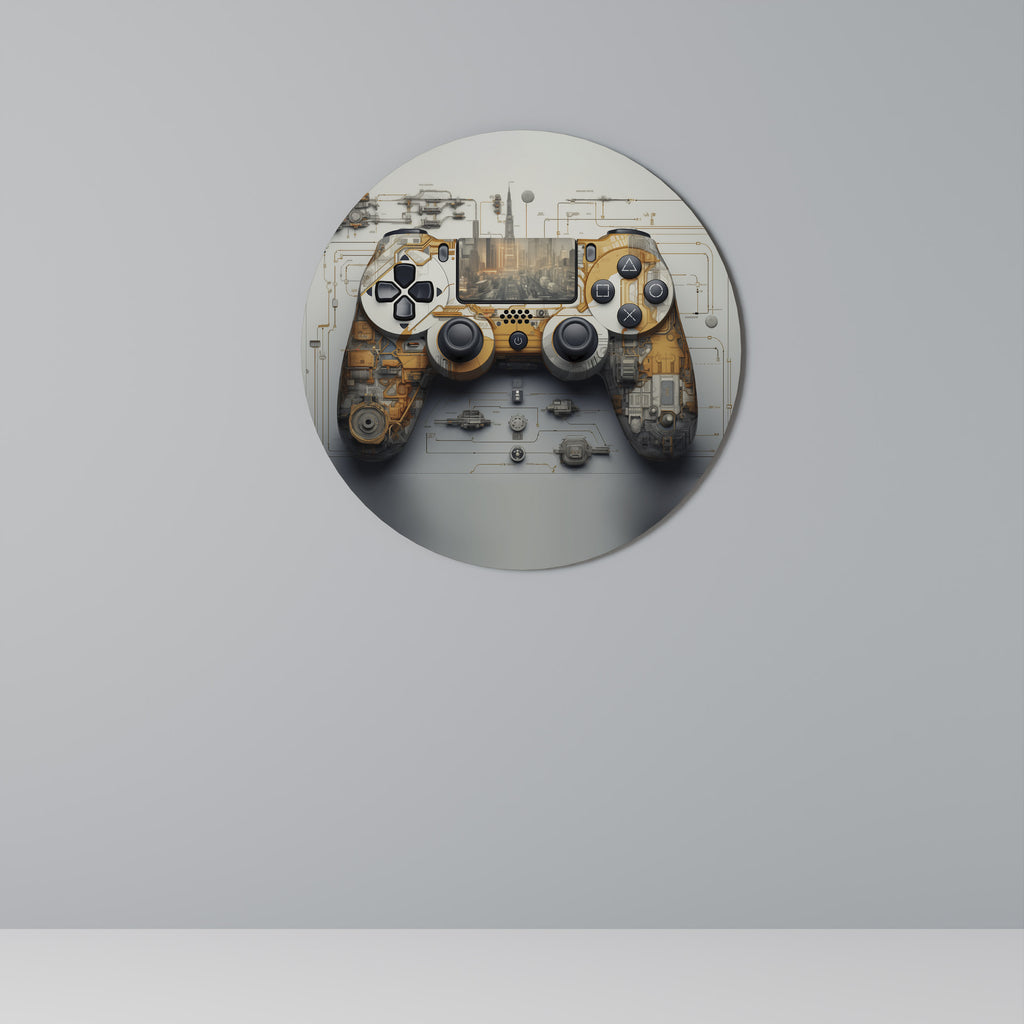 CYBER CHRONICLES PAD Round Wall Art