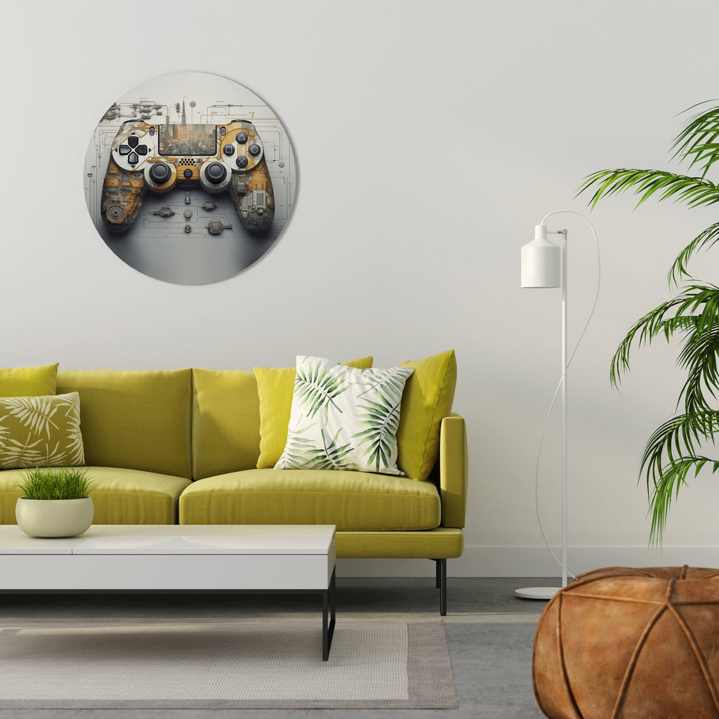 CYBER CHRONICLES PAD Round Wall Art