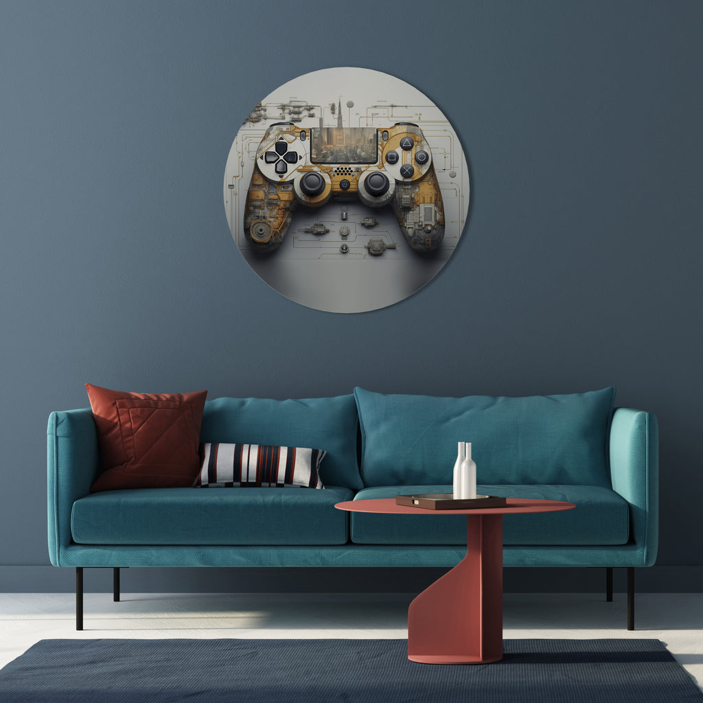 CYBER CHRONICLES PAD Round Wall Art