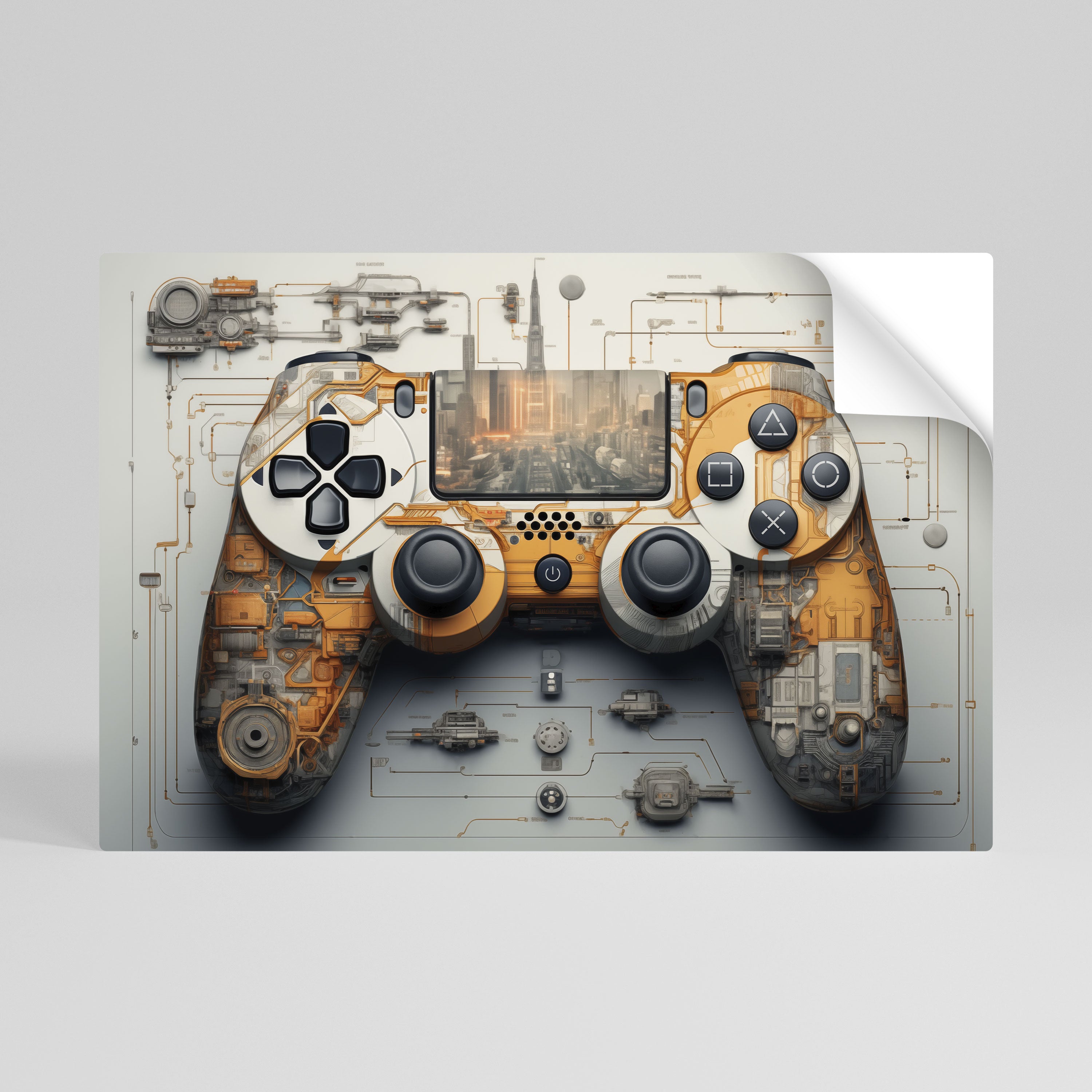 Póster horizontal autoadhesivo de CRÓNICAS CIBERNÉTICAS