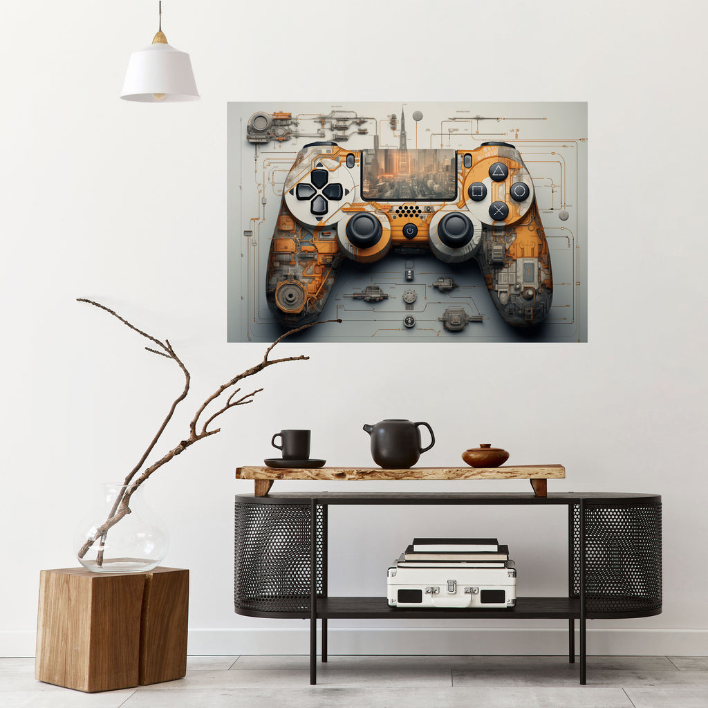 Póster horizontal autoadhesivo de CRÓNICAS CIBERNÉTICAS