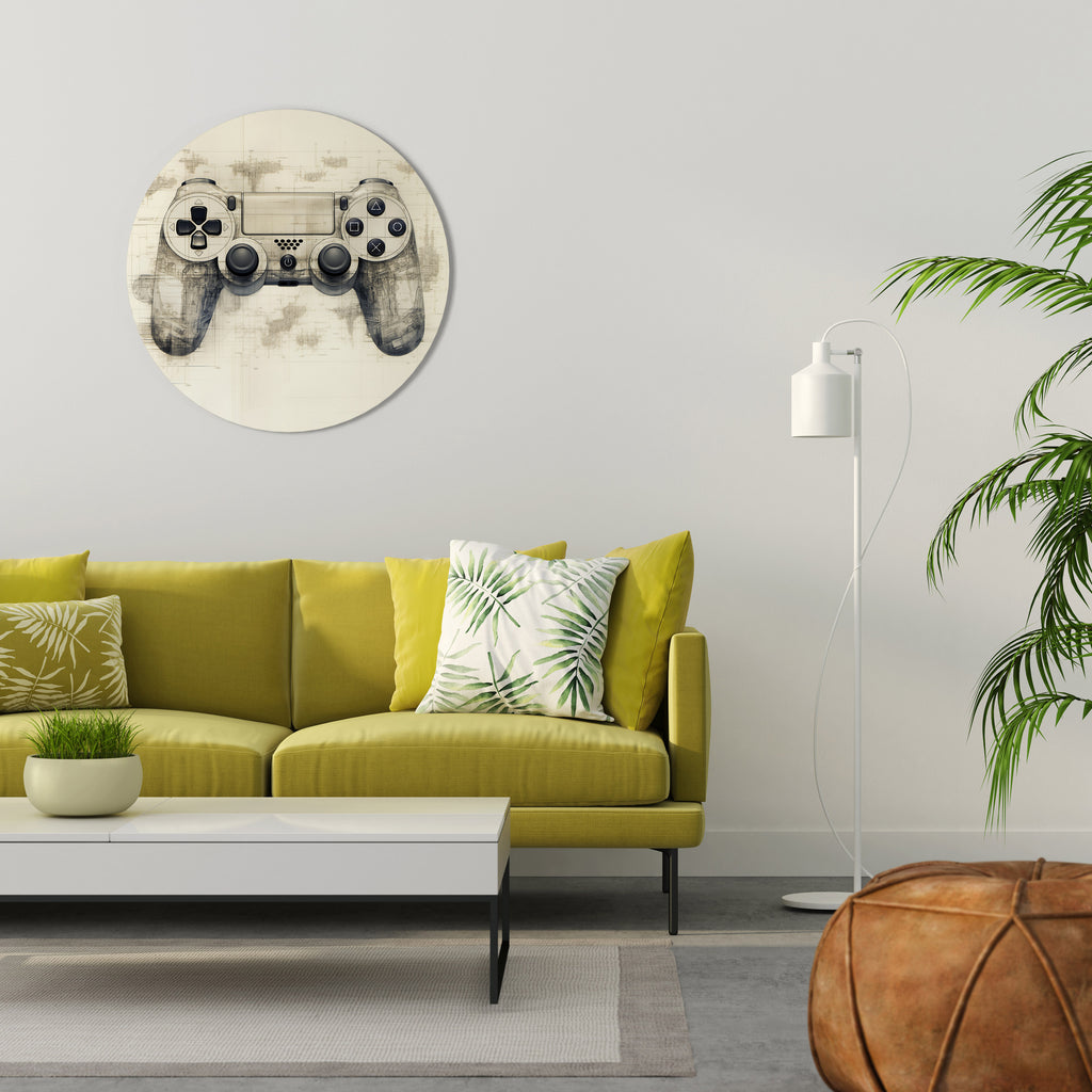 QUANTUM QUEST PAD Round Wall Art