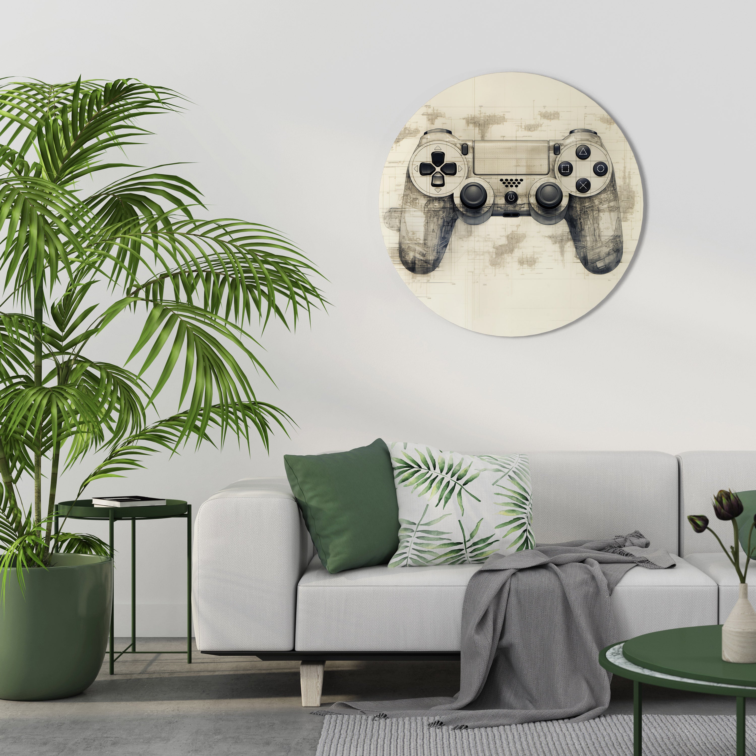 QUANTUM QUEST PAD Round Wall Art