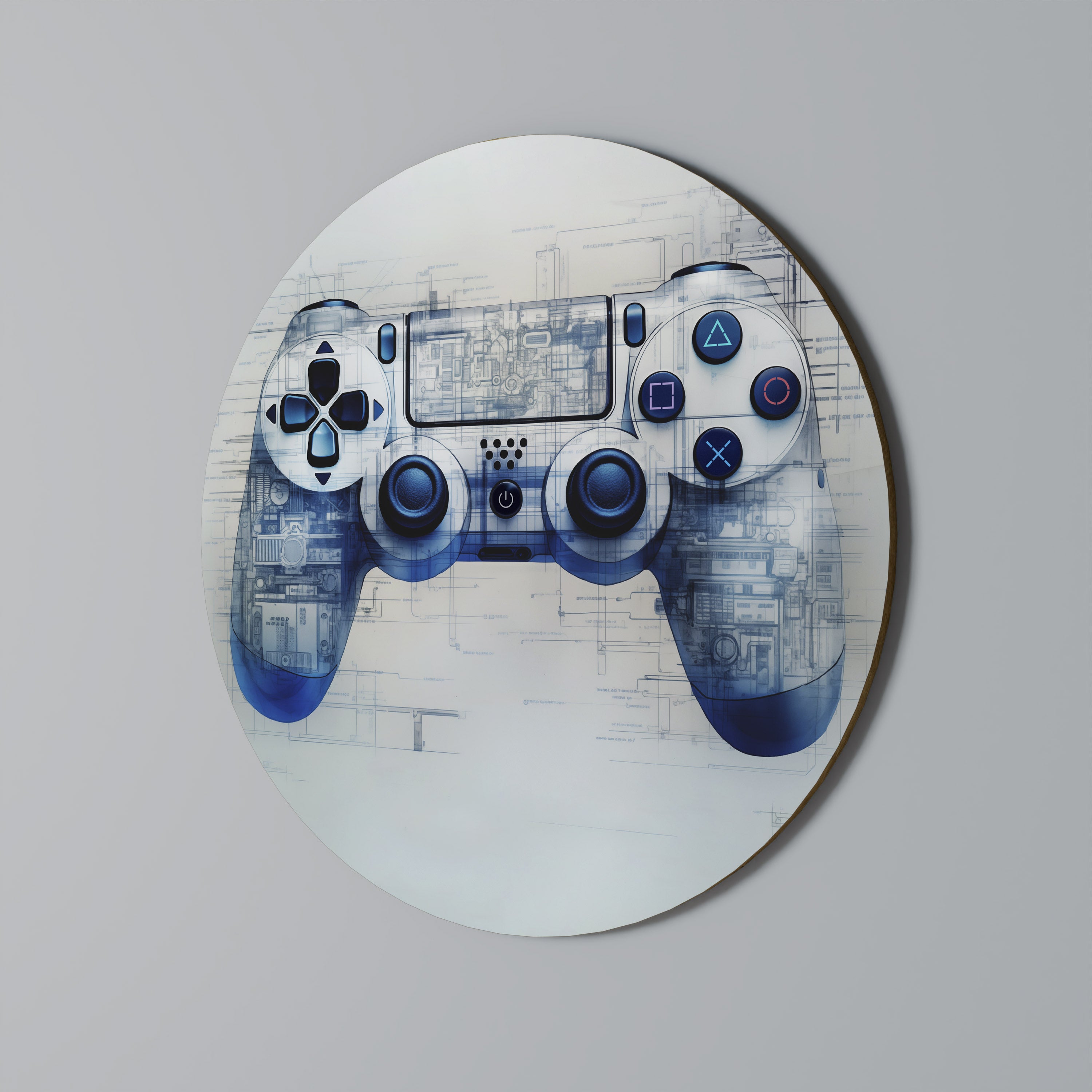 CYBER SCAPE PAD Round Wall Art