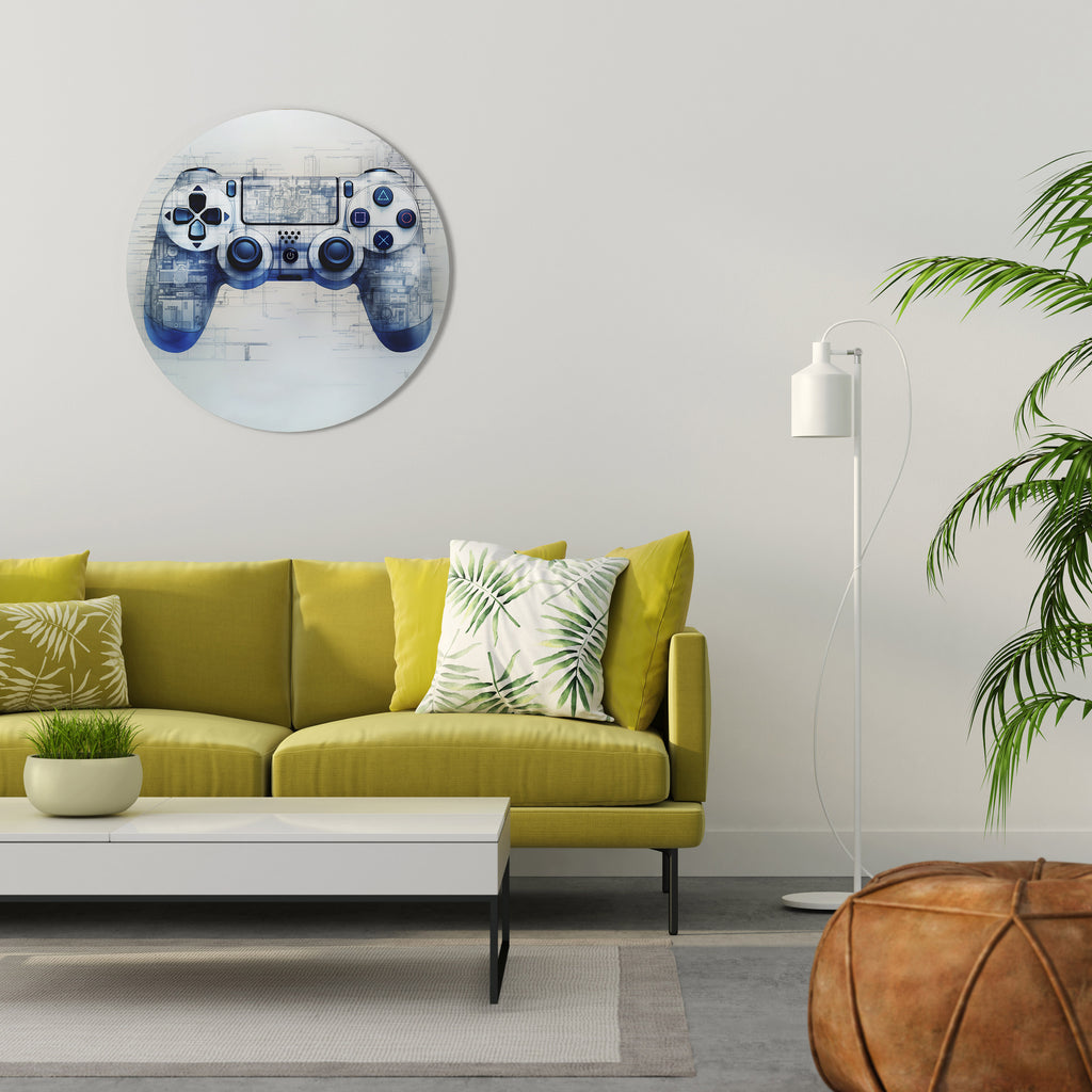 CYBER SCAPE PAD Round Wall Art