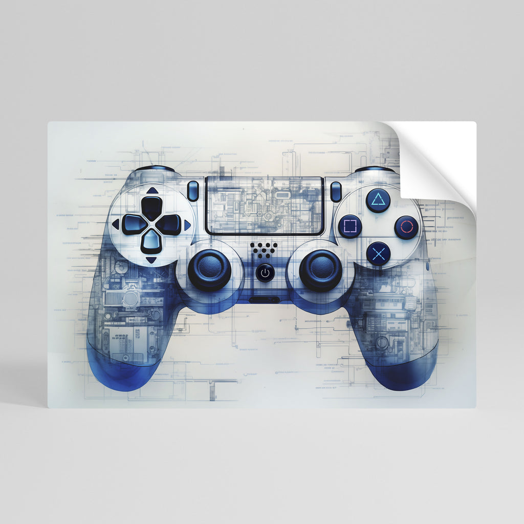 Póster horizontal autoadhesivo de CYBER SCAPE PAD