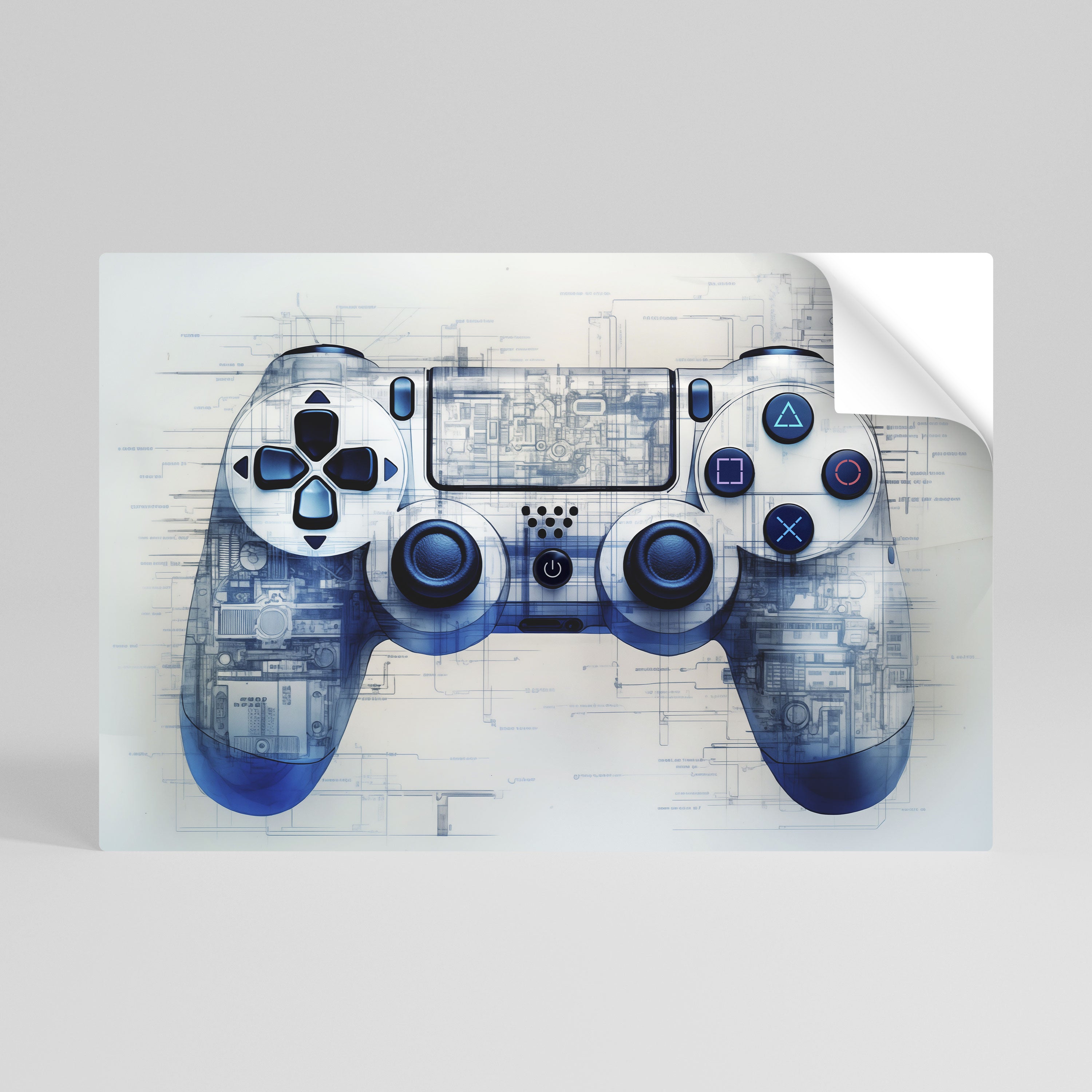 Póster horizontal autoadhesivo de CYBER SCAPE PAD