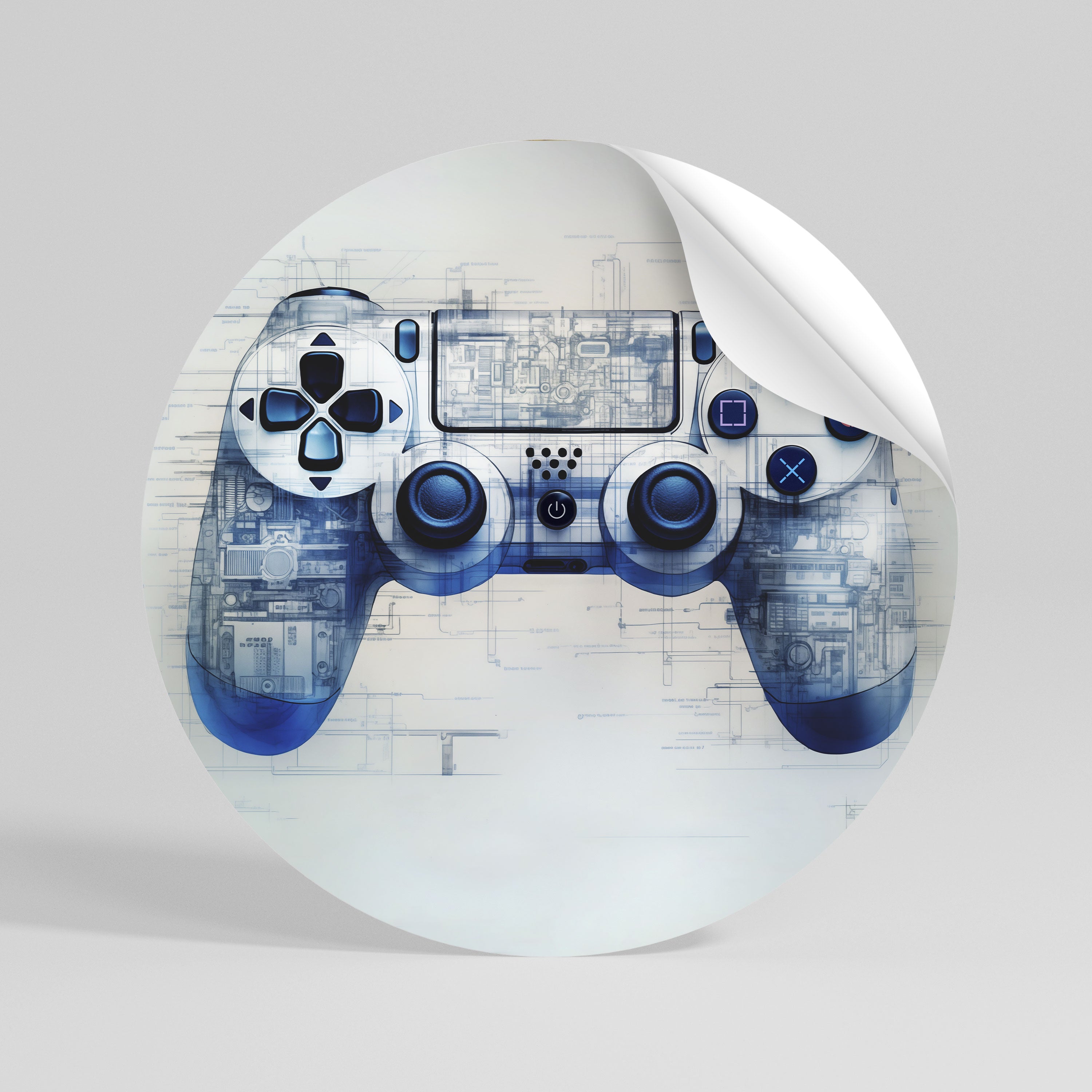 CYBER SCAPE PAD Vinilo adhesivo redondo