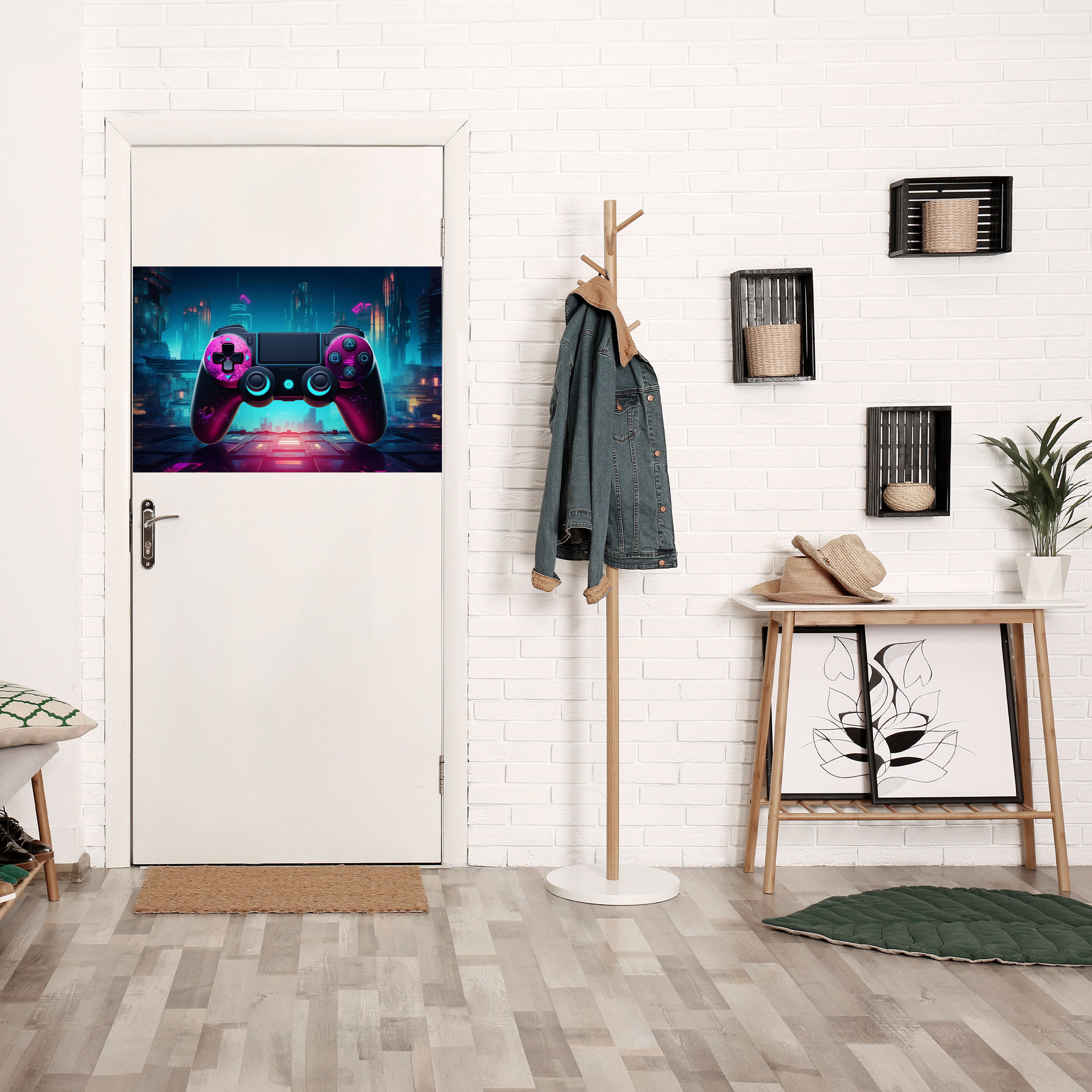 Póster horizontal autoadhesivo SYNTHWAVE PAD