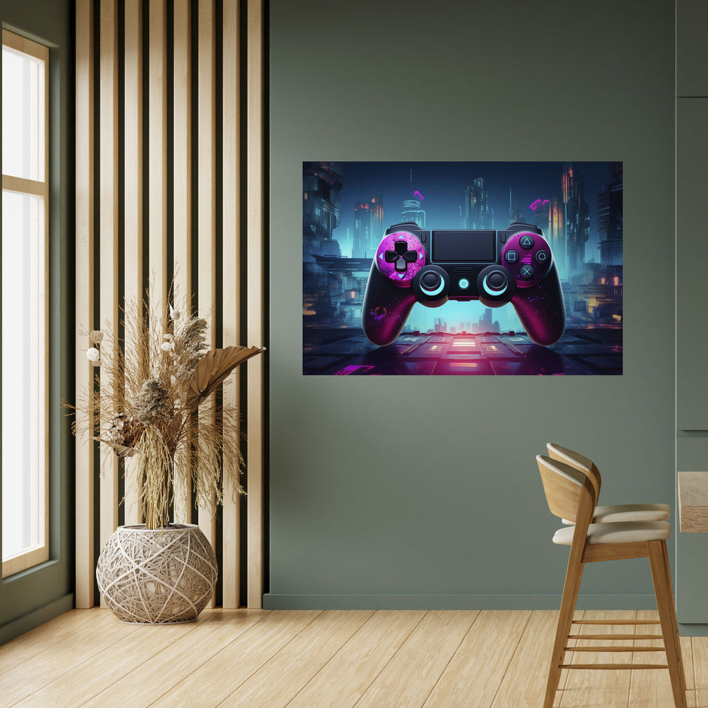 Póster horizontal autoadhesivo SYNTHWAVE PAD