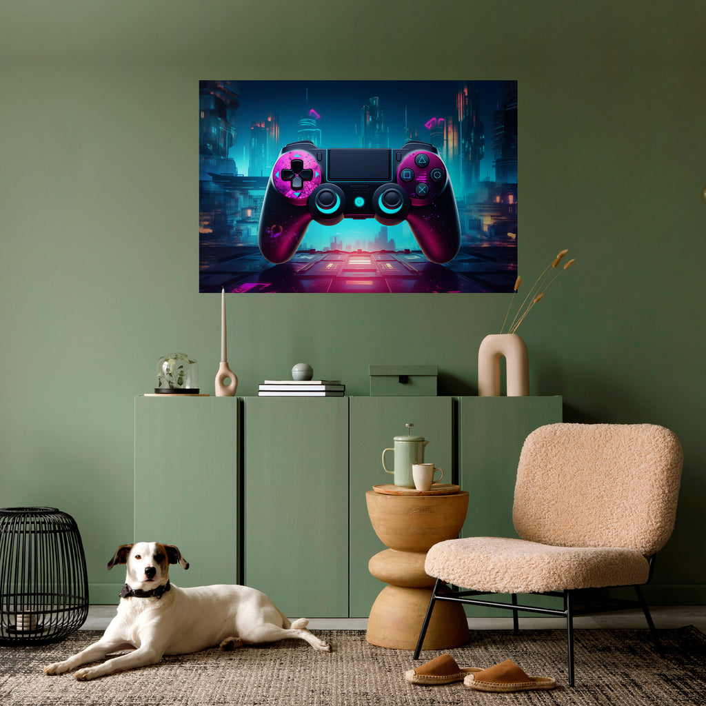 Póster horizontal autoadhesivo SYNTHWAVE PAD