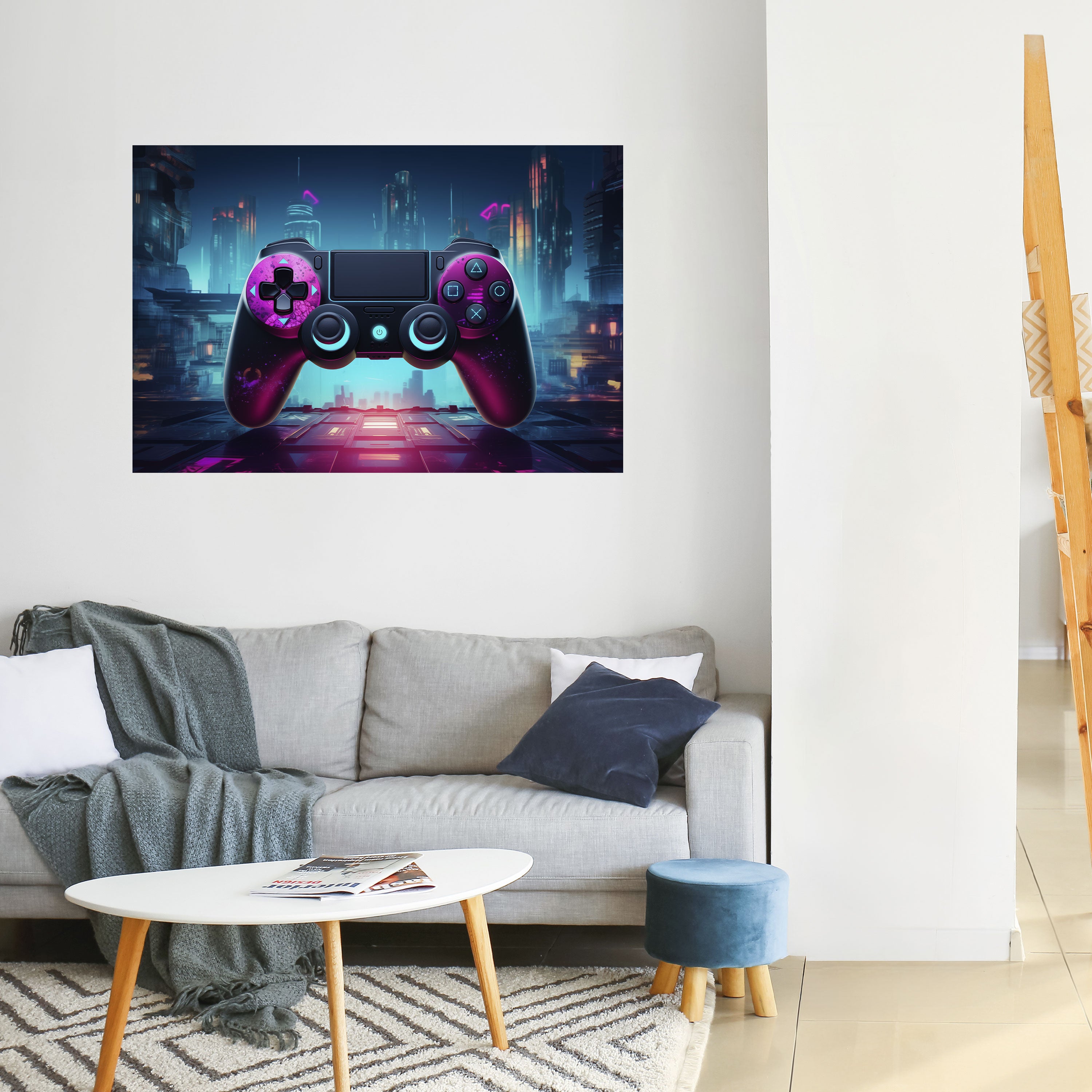 Póster horizontal autoadhesivo SYNTHWAVE PAD