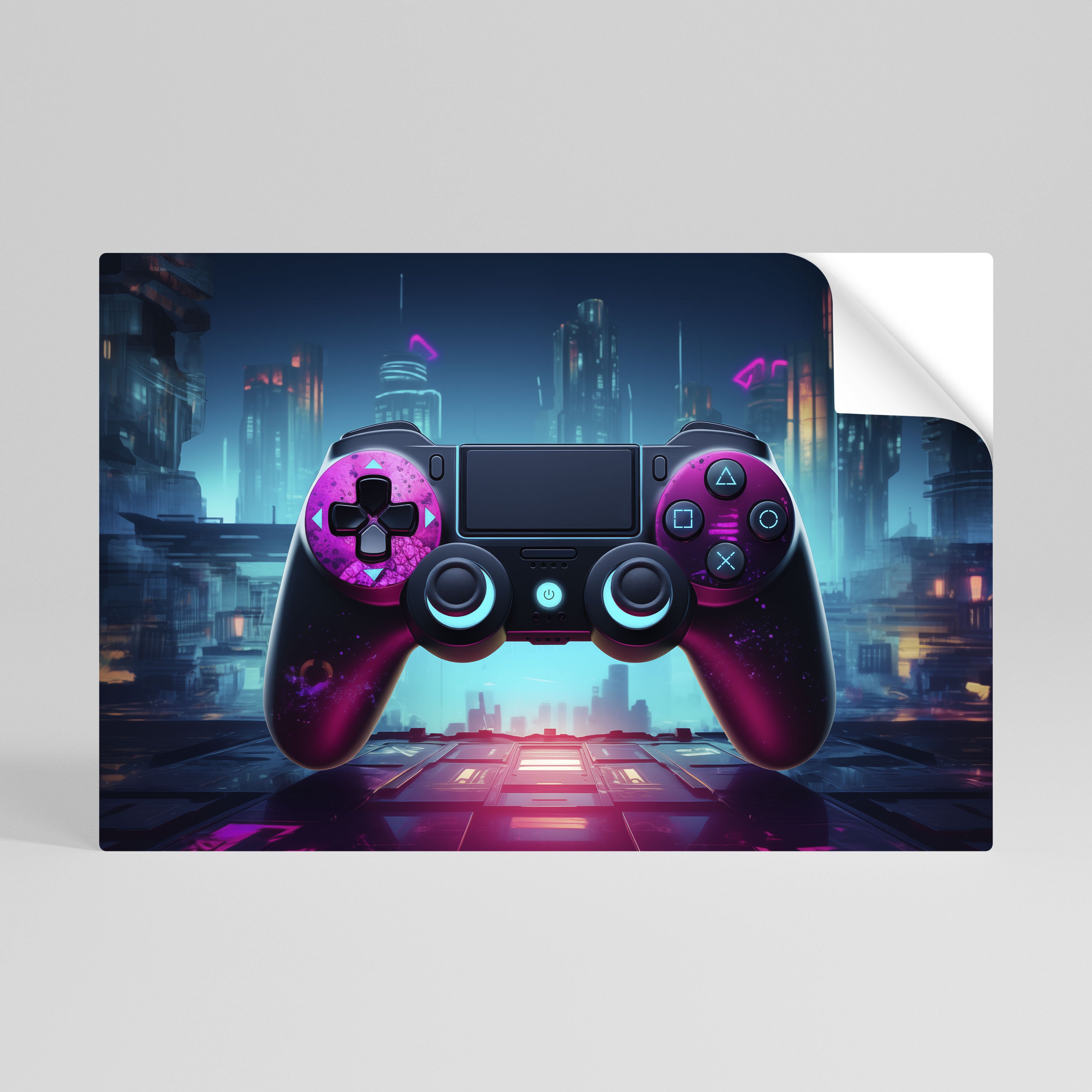 Póster horizontal autoadhesivo SYNTHWAVE PAD