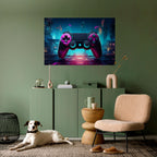 SYNTHWAVE PAD Peel and Stick Horizontal Poster