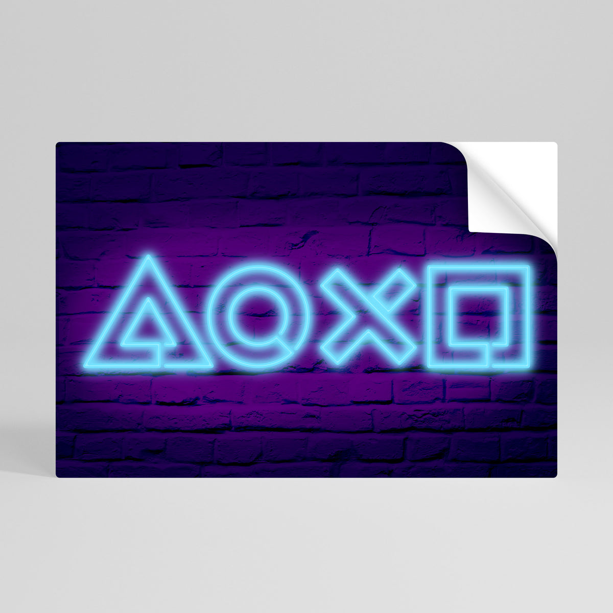 NEON PULSE GAMING Póster adhesivo horizontal