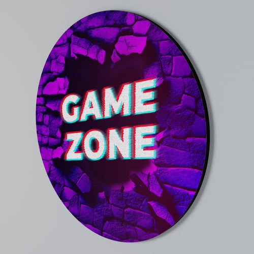 LUMINOUS GAME ZONE Arte de pared redondo