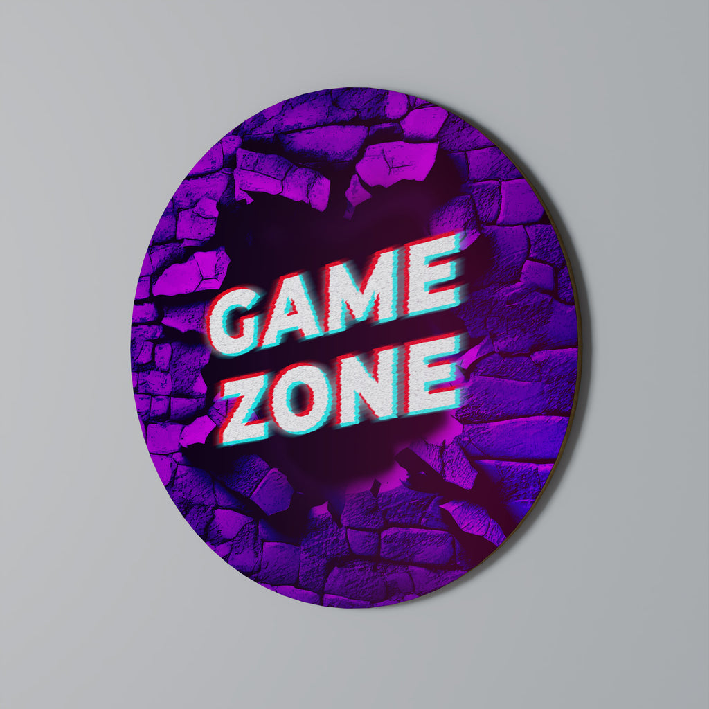 LUMINOUS GAME ZONE Round Wall Art