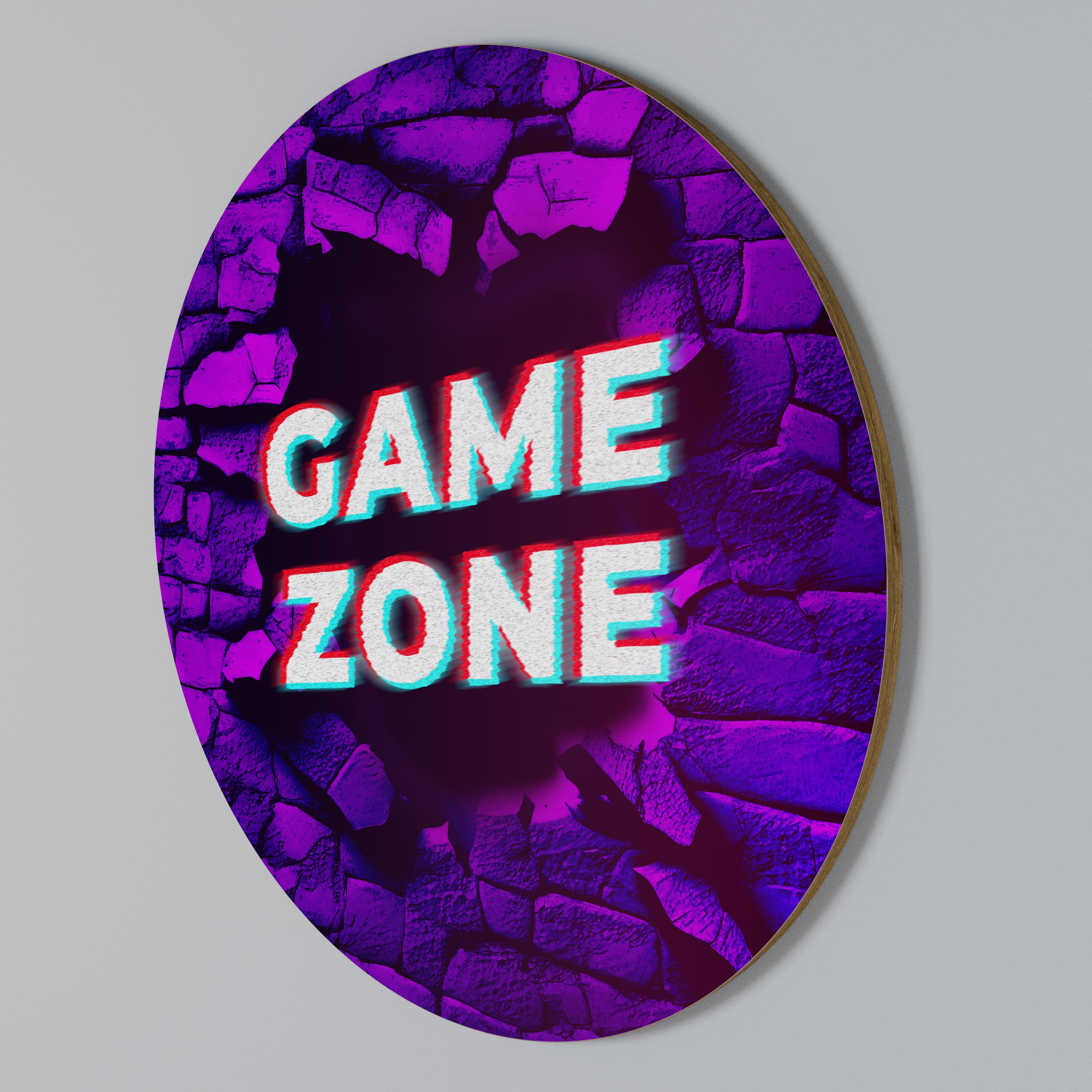 LUMINOUS GAME ZONE Arte de pared redondo