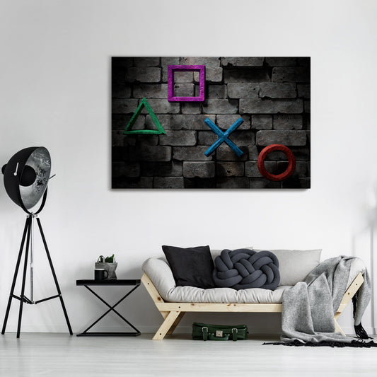UNDERGOUND CONSOLE ICONS Cuadro en lienzo horizontal