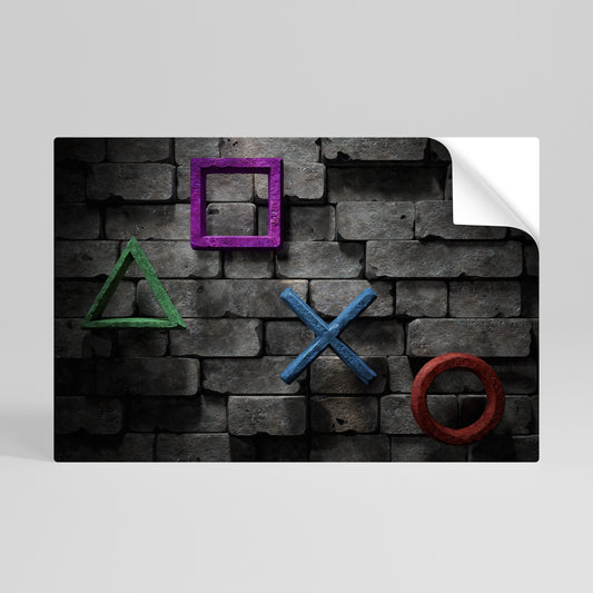 UNDERGOUND CONSOLE ICONS Póster adhesivo horizontal