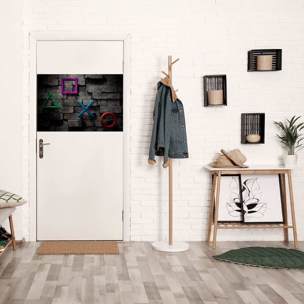 Póster horizontal autoadhesivo de los iconos de la consola subterránea